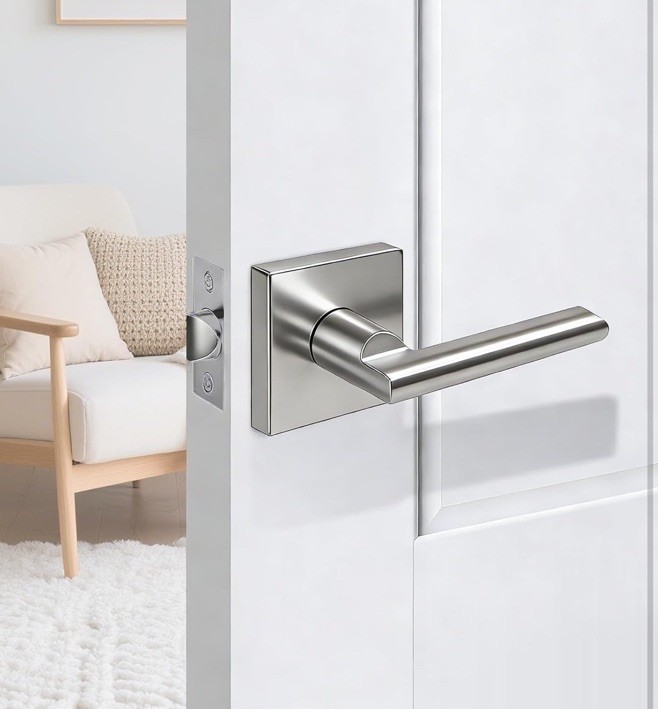 Heavy Duty Door Handles Interior Passage Levers Knobs NonLocking 4 Pack