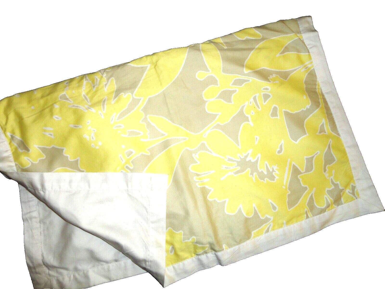 NAUTICA SUMMER ISLAND YELLOW KHAKI/TAN FLORAL (1) STANDARD PILLOW SHAM 20X26