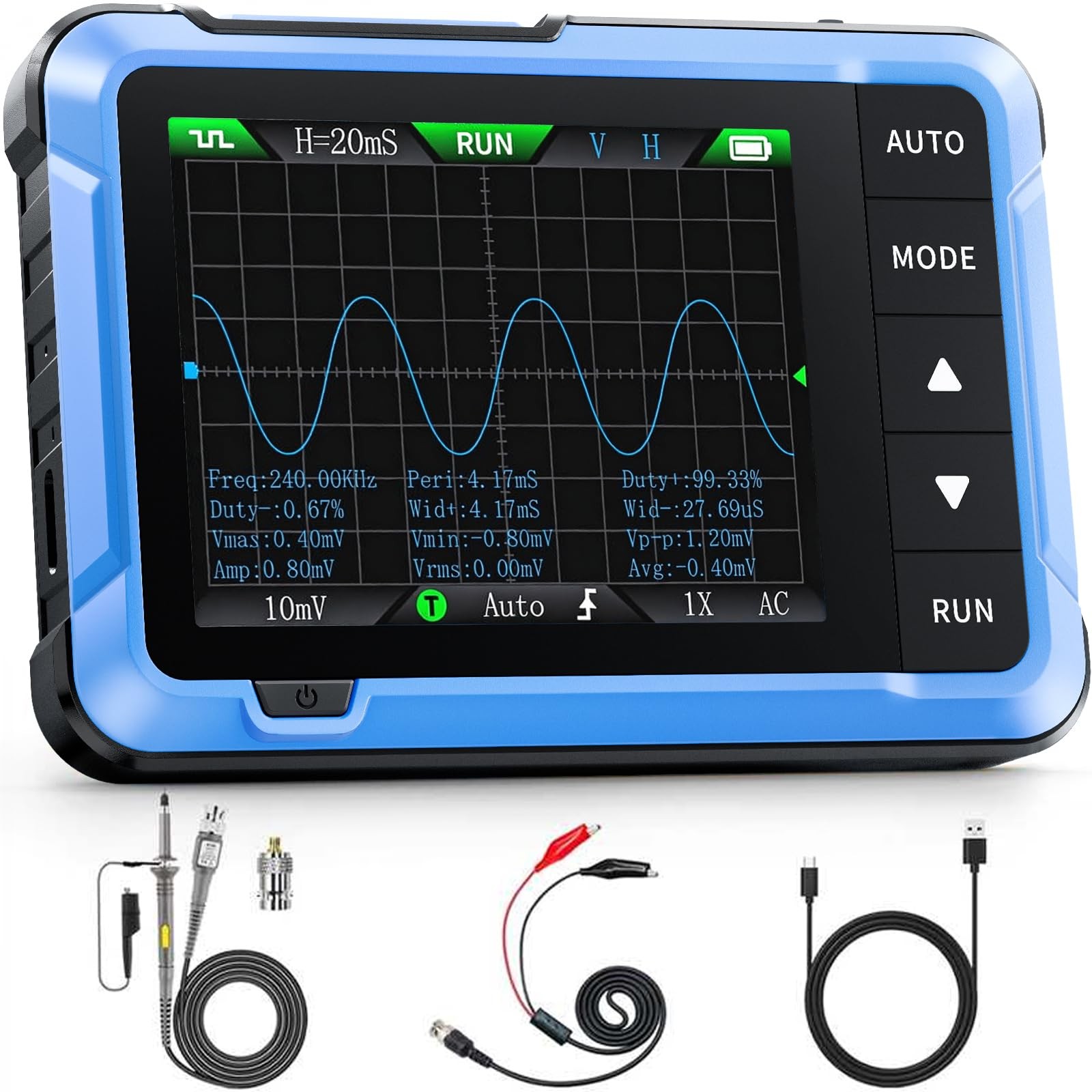 Handheld Digital Oscilloscope  DDS Signal Generator, 10MHz, 48MS/s