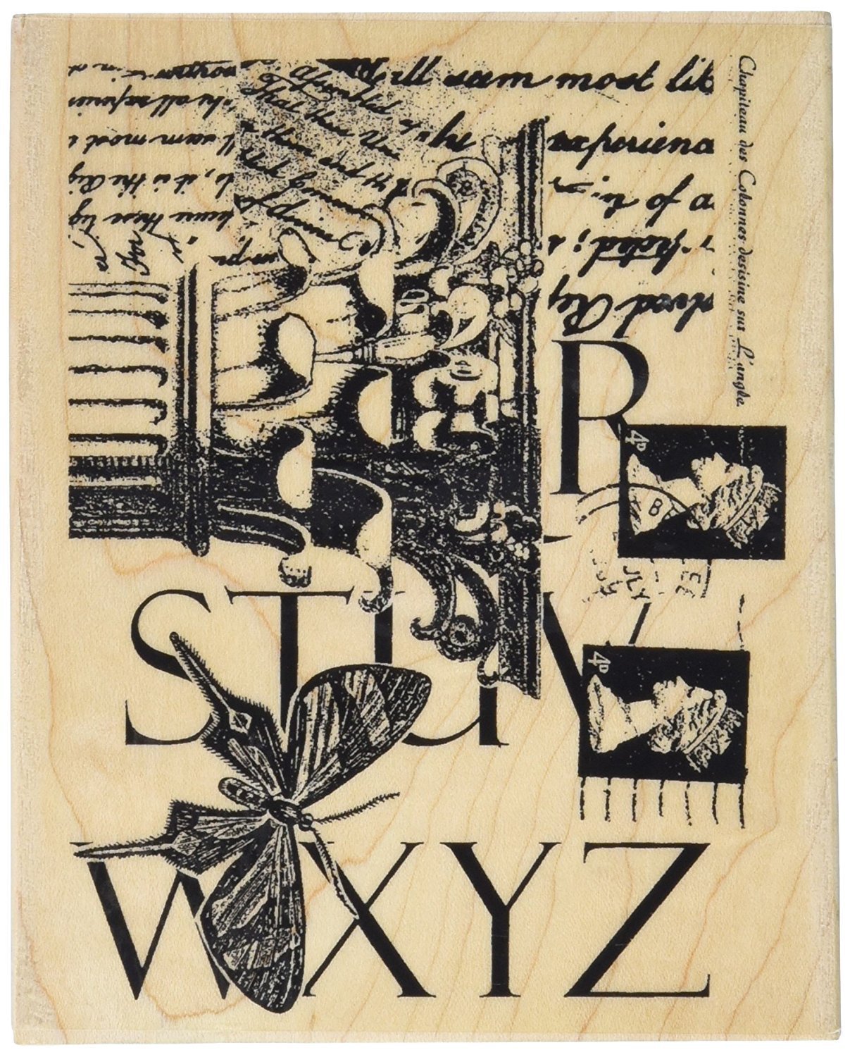 COLUMN COLLAGE Rubber Stamp PS0651 Hampton Art Brand NEW! diffusion