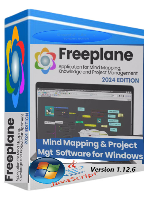 Freeplane Mind Mapping Knowledge & Project Management Software for Windows on CD