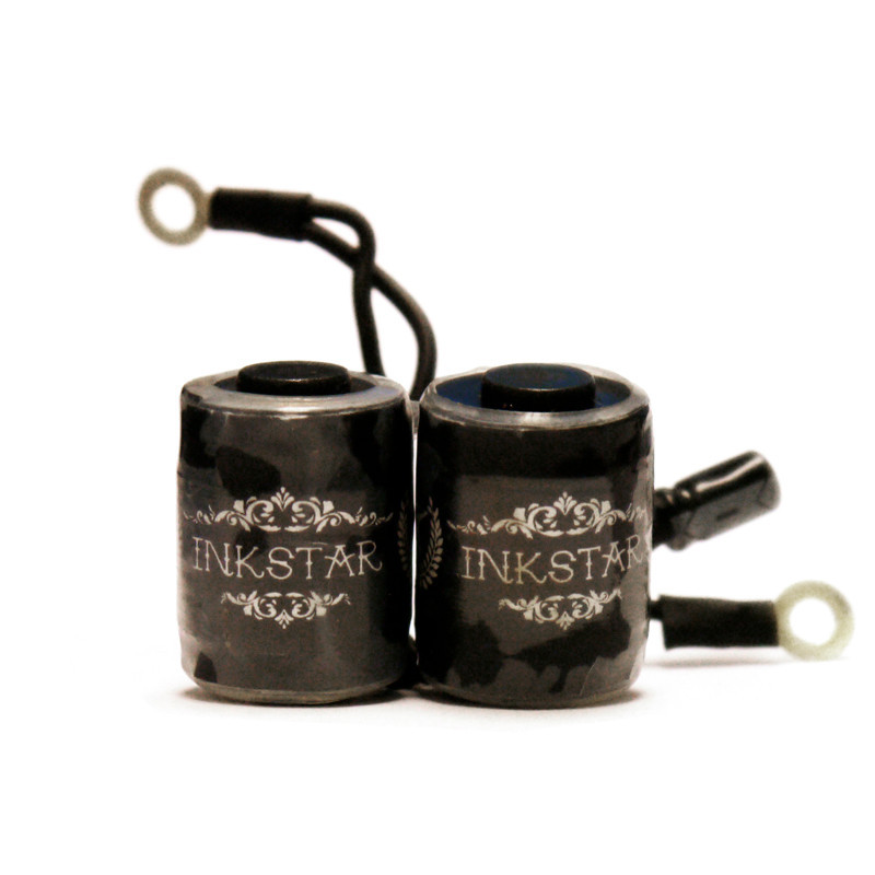 New 1pcs INKSTAR Tattoo Machine Gun 10 Wraps Coils Set Parts Supply BLACK Coil