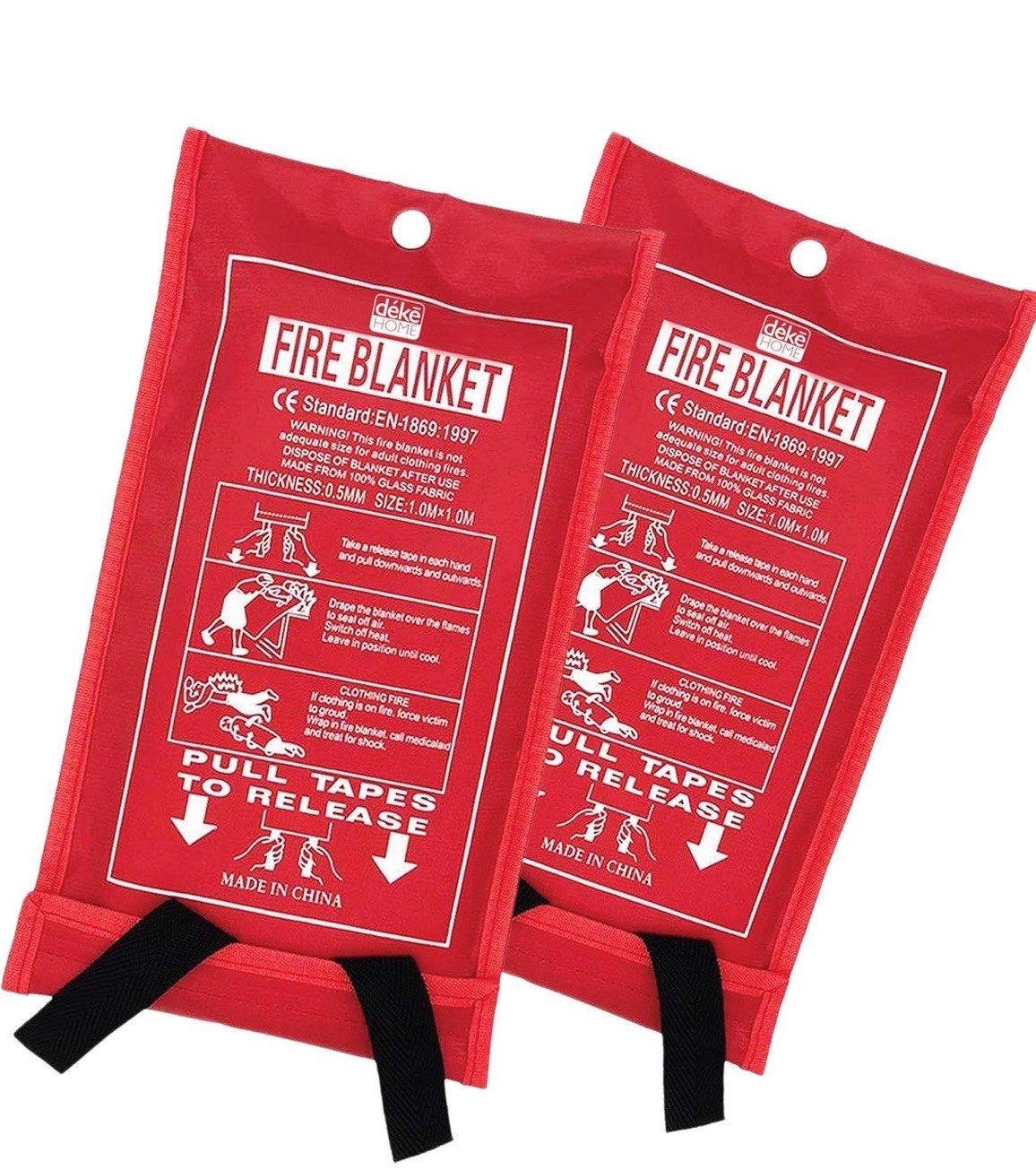 2 Pack Fire Blankets, 39x39 Inch fire retardant emergency camping fireplace