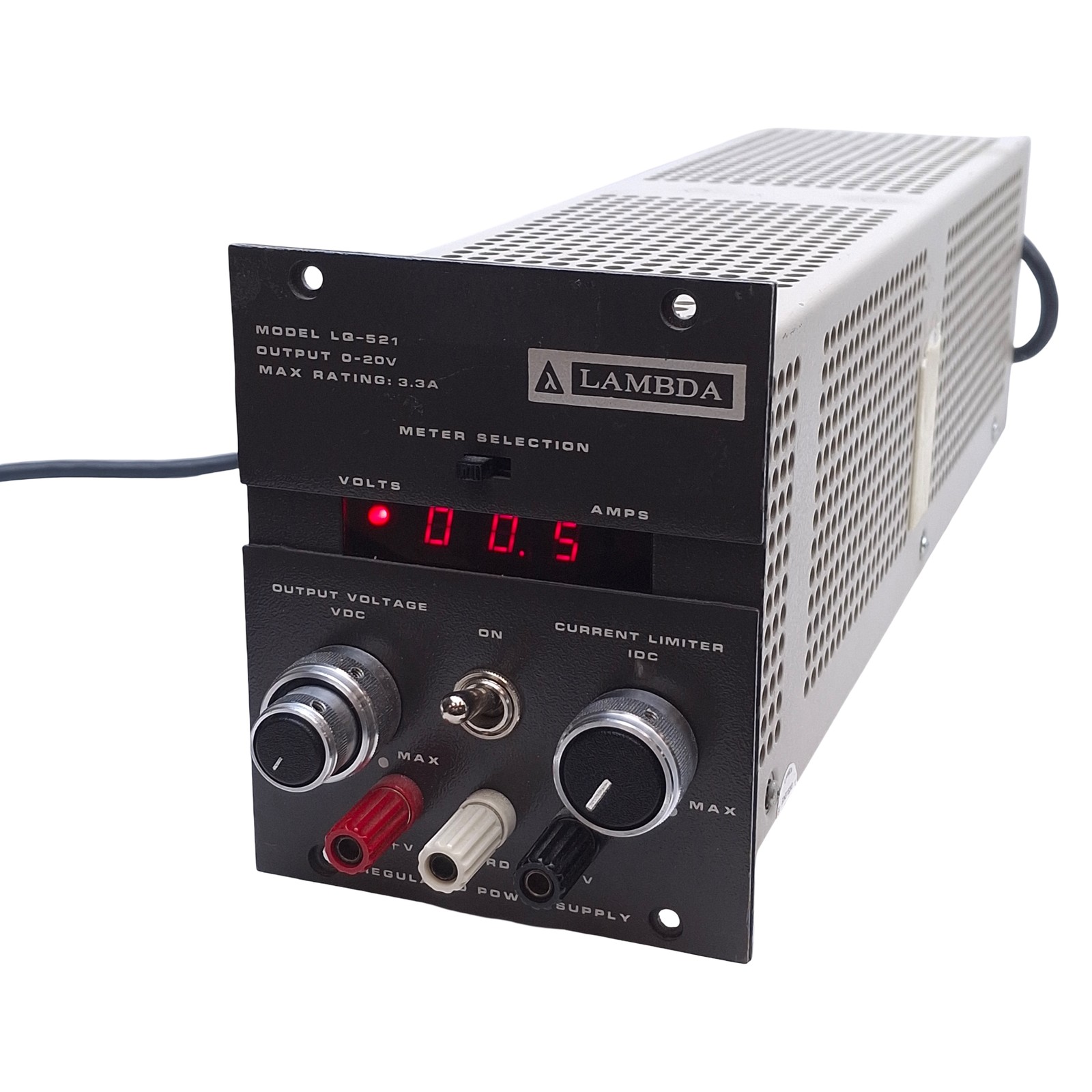Lambda LQ-521 DC Power Supply, 66W, 0-20VDC 0-3.3A Output, 105-132VAC Input