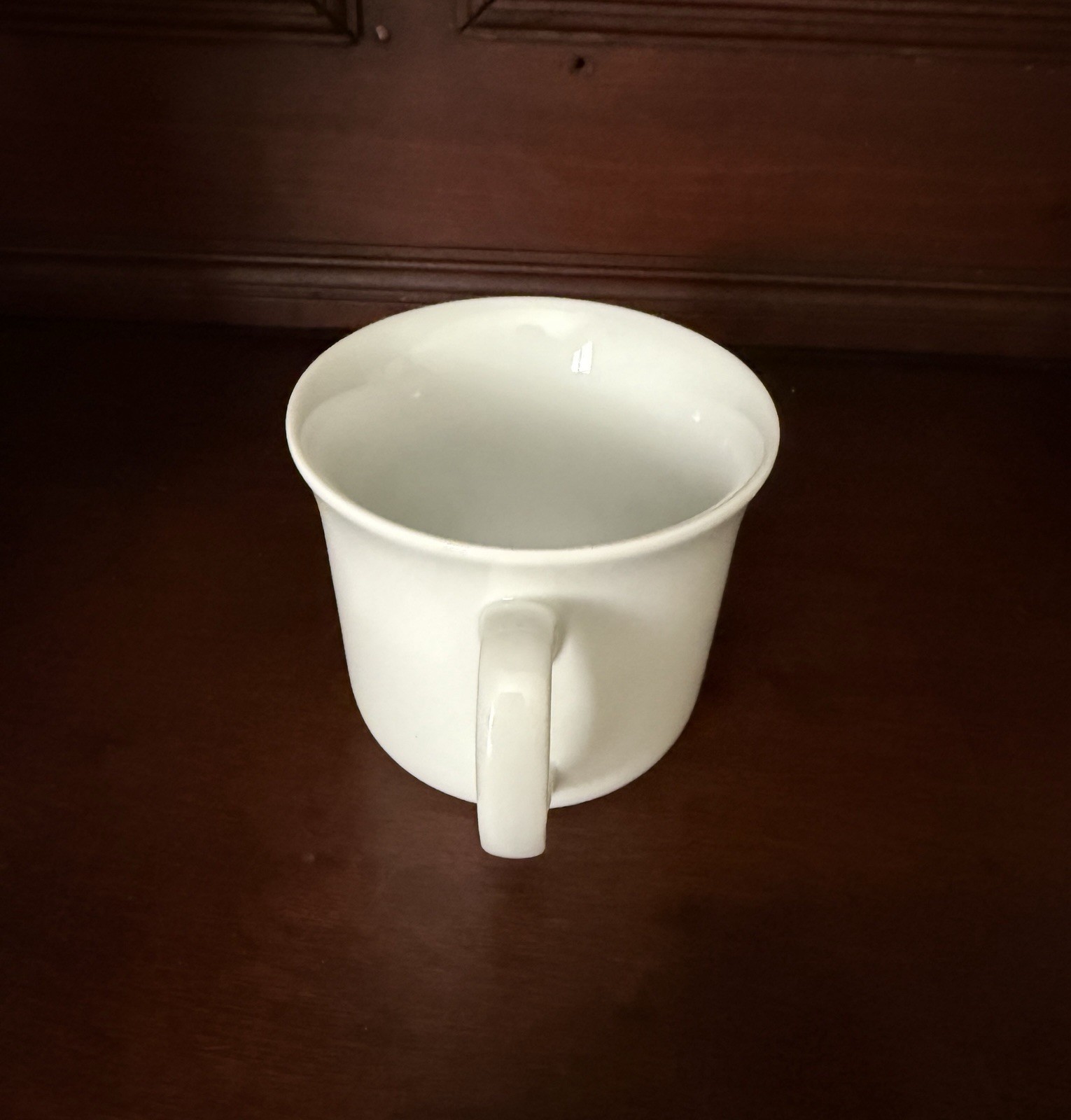 White Ceramic Coffee Tea Soup Cup Mug w/ Double Handle