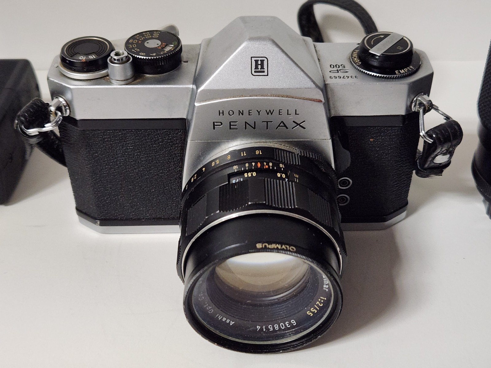 Honeywell Pentax SP 500 Camera with 2 Extra Lenses & Flash