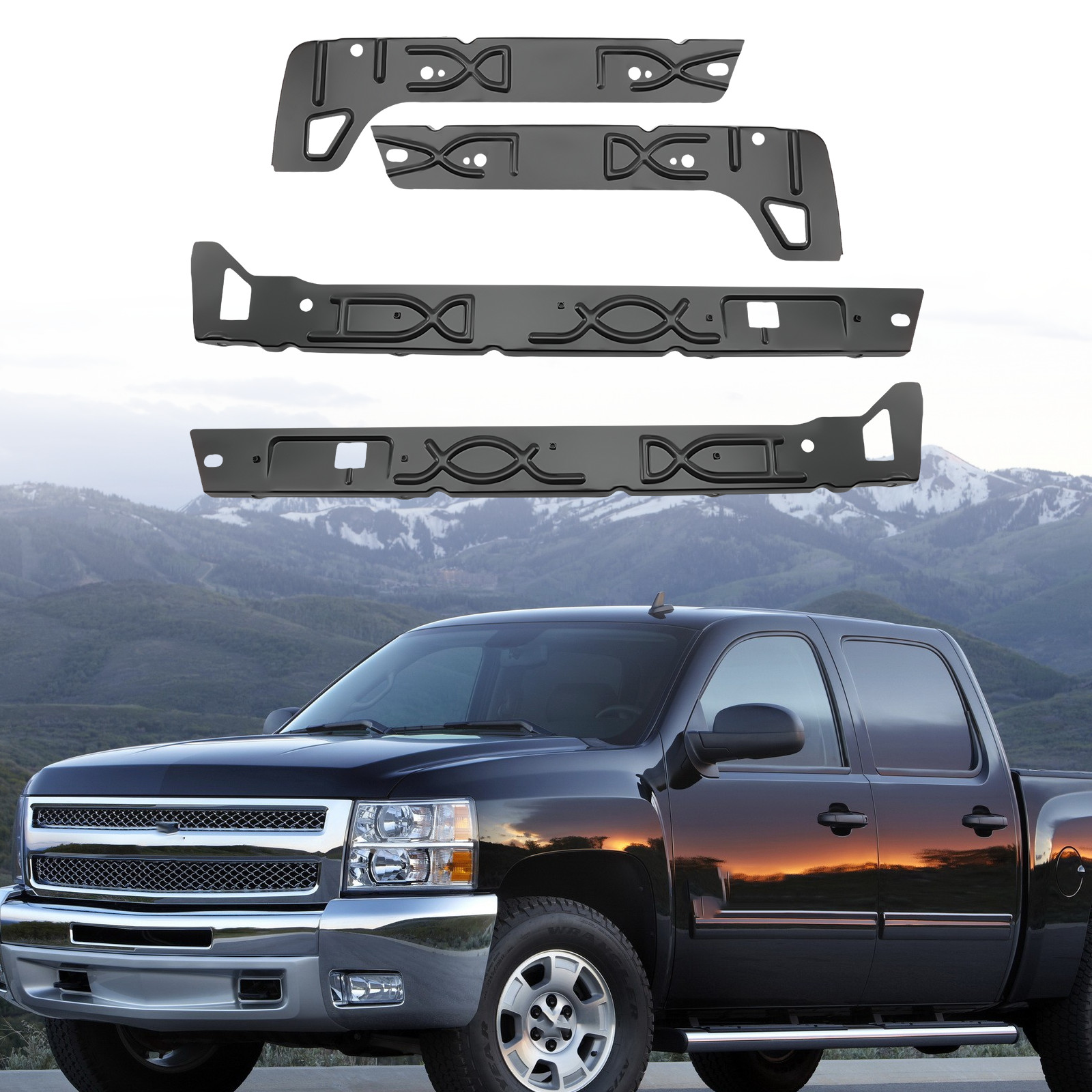 Inner Rocker Panels FOR 99-07 Chevy Silverado GMC Sierra 1500/2500/3500 Crew Cab