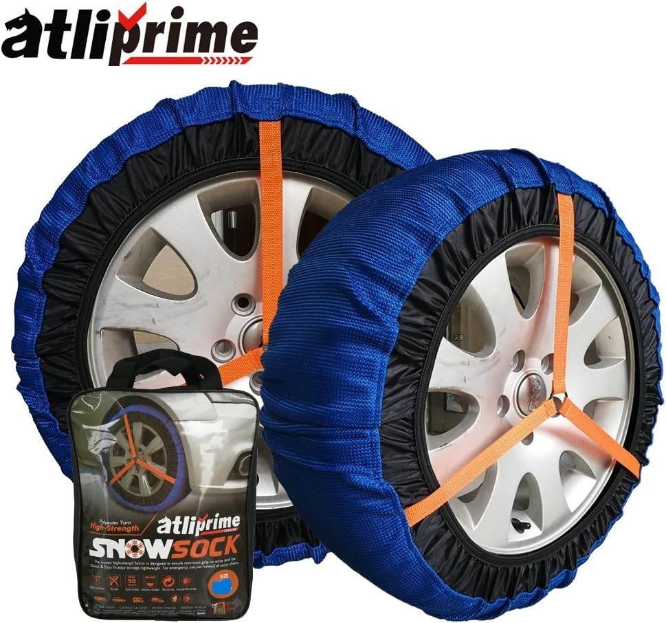Tire Snow Socks - atliprime 2pcs Anti-Skid Safety Fabric Snow Socks (AT-SB79)
