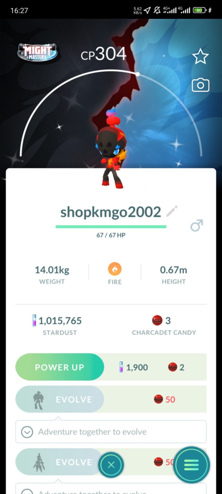 Pokémon Shiny Charcadet Special Background--1mill Star.d