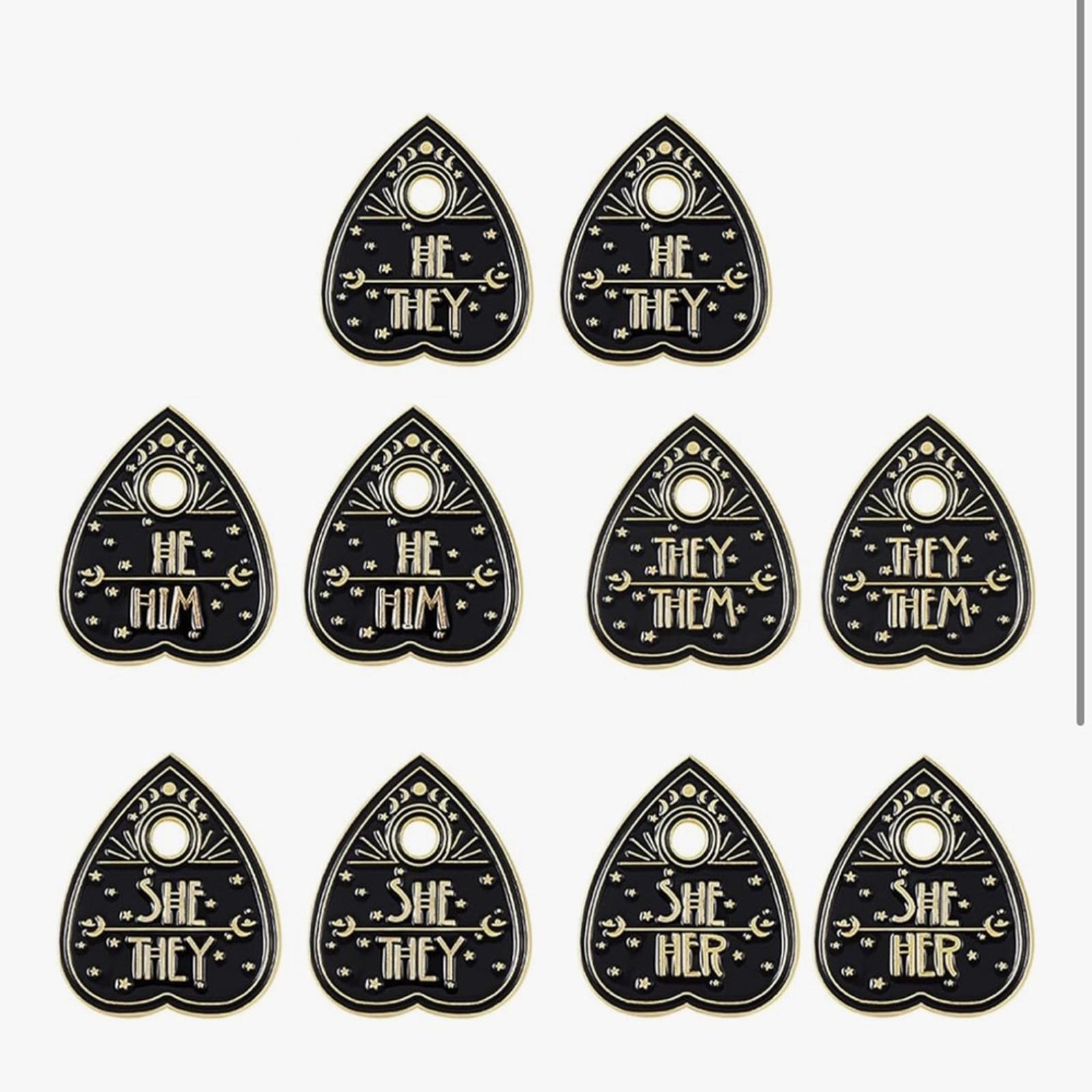 10 Pcs Pronoun Pin Heart Pin Valentines Day Gifts for Her They Them Pronoun Pin