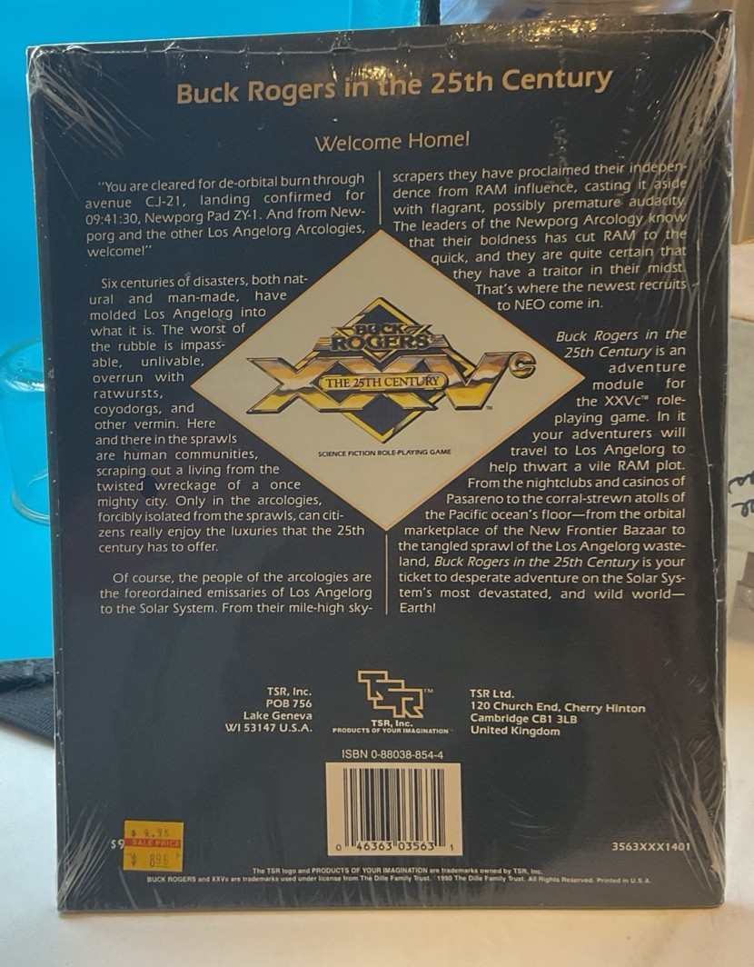 1990 X Buck Rogers In The 25th Century Roleplaying ☆ TSR ☆ SEALED ☆ RARE
