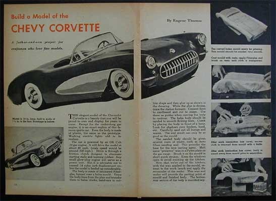 1956 Chevy Corvette How-To Build PLANS 18" gas powered