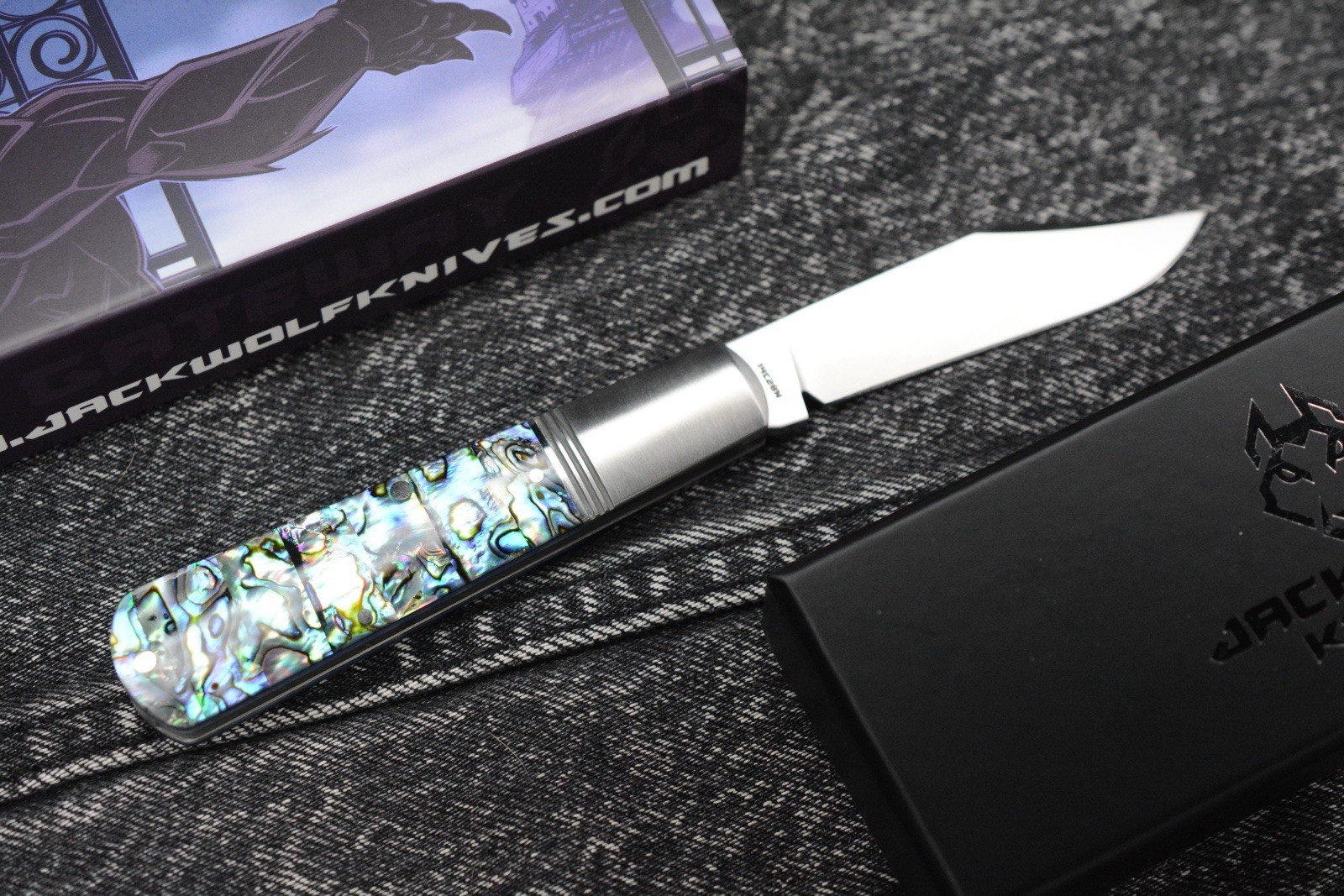 NEW Jack Wolf Gateway Barlow - Abalone Handle/ Nickel Silver/ Sandvik 14C28N