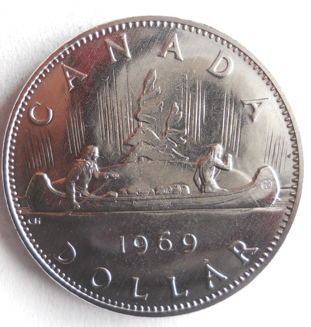 1969 CANADA DOLLAR - AU PROOF LIKE - FREE SHIP - Bin #1001