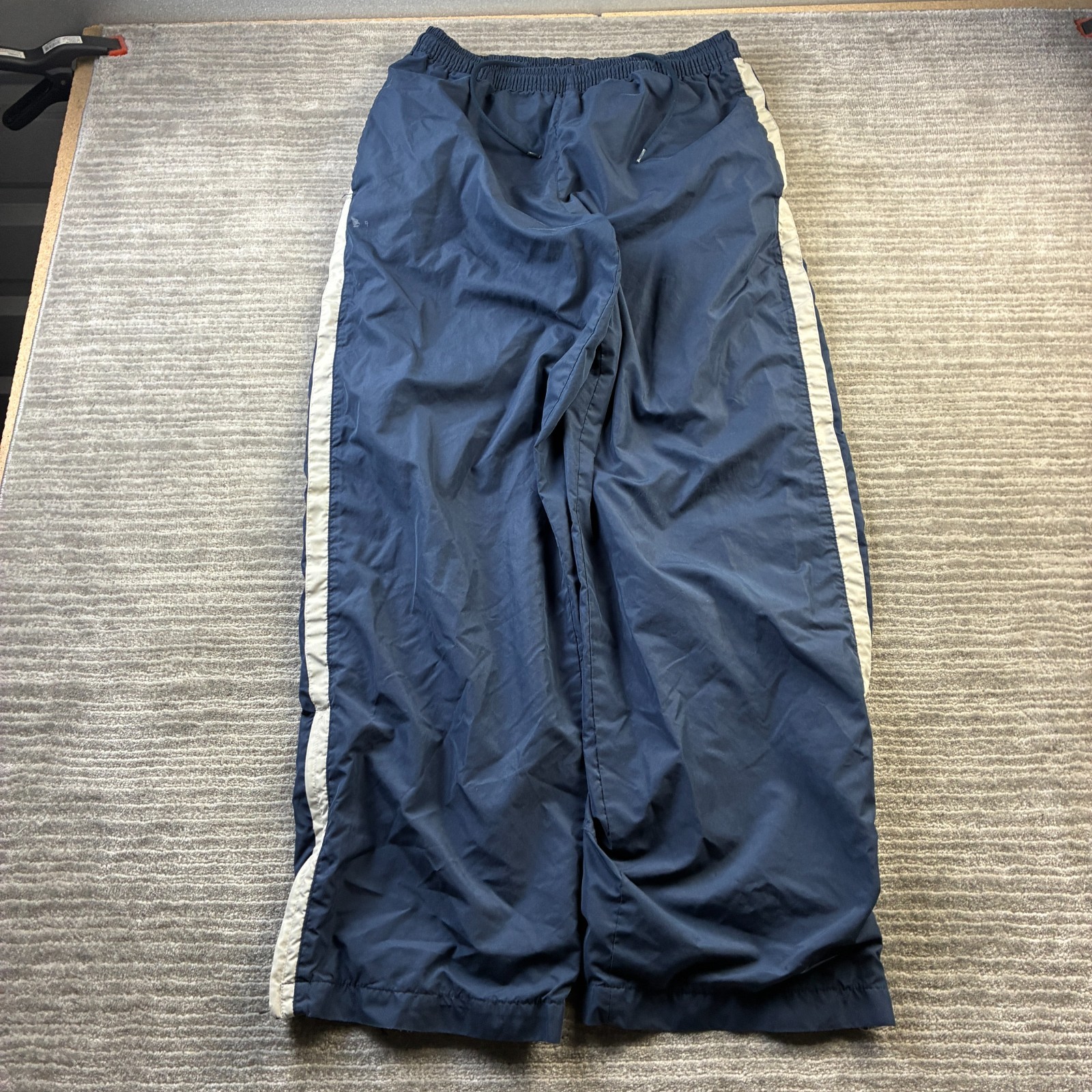 VINTAGE Nike Pants Mens Medium Blue Lined Sweatpants Track Wind Y2K
