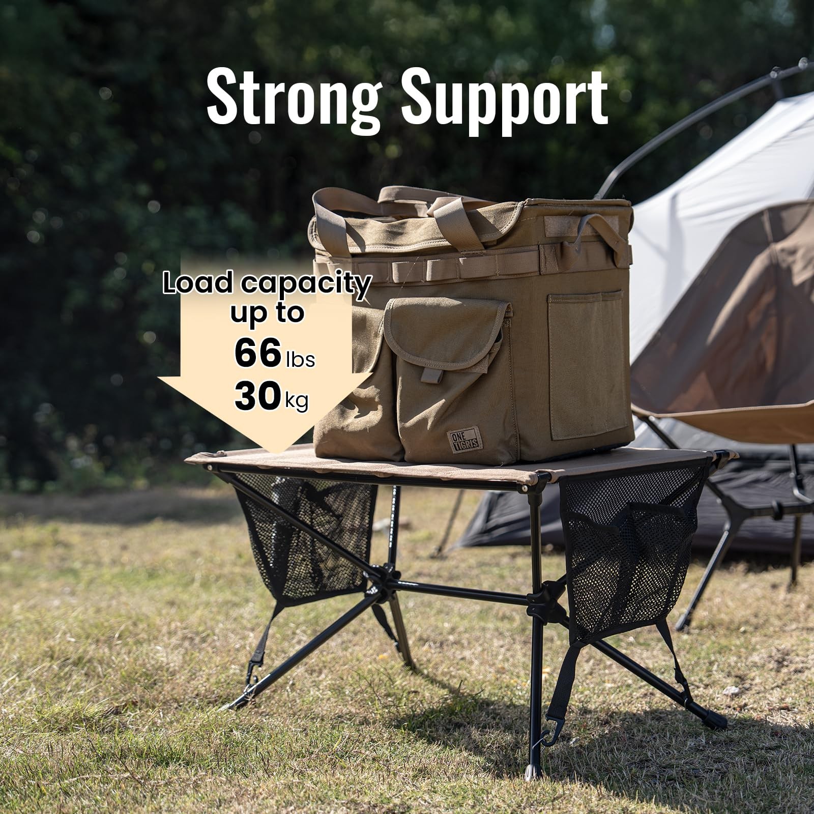 ONETIGRIS VENTARA Camping Table, Ultralight Foldable Table Sturdy Quick Setu...