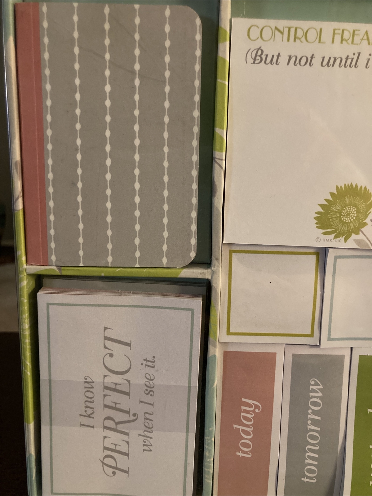 Hallmark - Organizer Drawer, Journal Notepad, Binder Clips, Self-Stick Notepad
