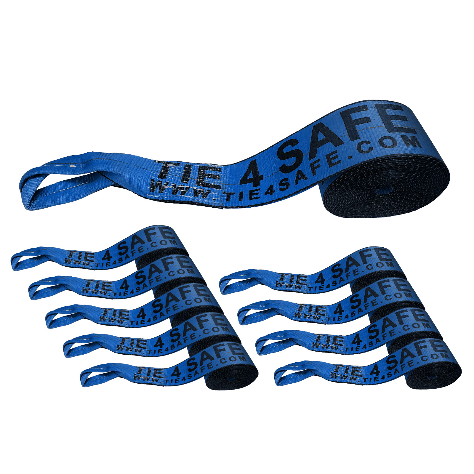 USA 10 Pack Heavy Duty Flatbed Truck 4" x 30'  Winch Strap w/Twisted Loop 5400LB