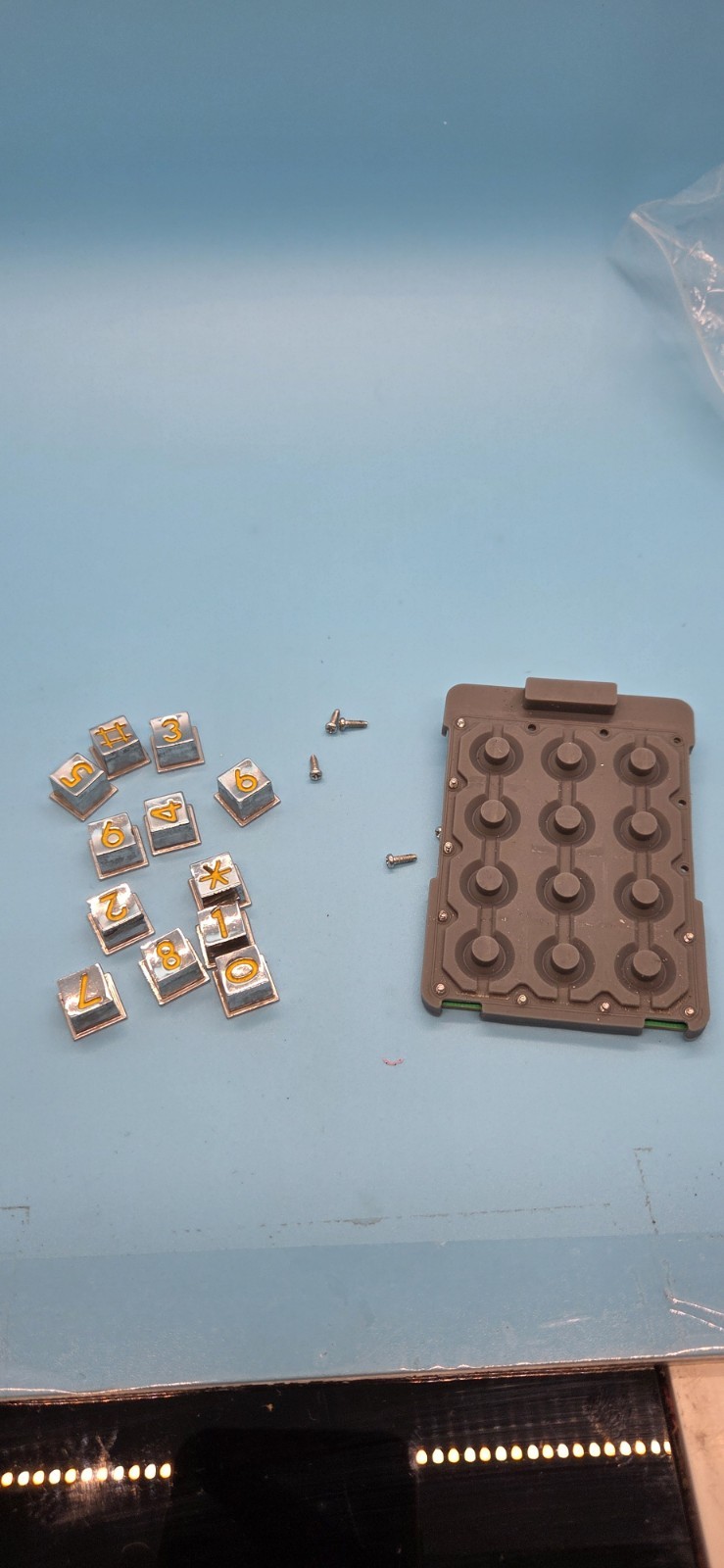 🔥LINEAR AE-500 AE-1000 KEYPAD REPLACEMENT COMPLETE NUMBERS BOARD RUBBER & BOLTS