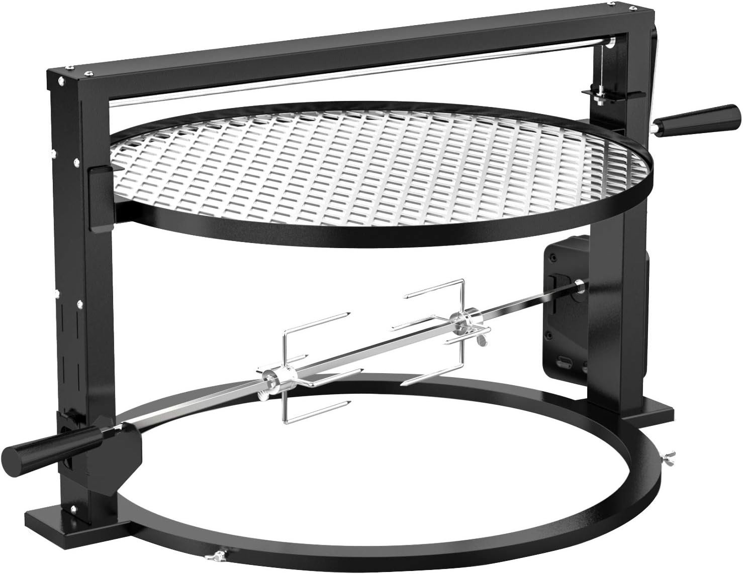 Grill Rotisserie System Adjustable Cooking Grate Attachment 22 inch Kettle Grill