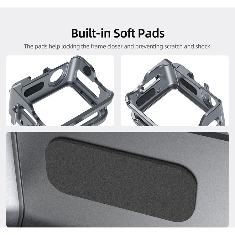 Camera Metal Protective Frame Accessories for Insta360 GO 3 Camera Black