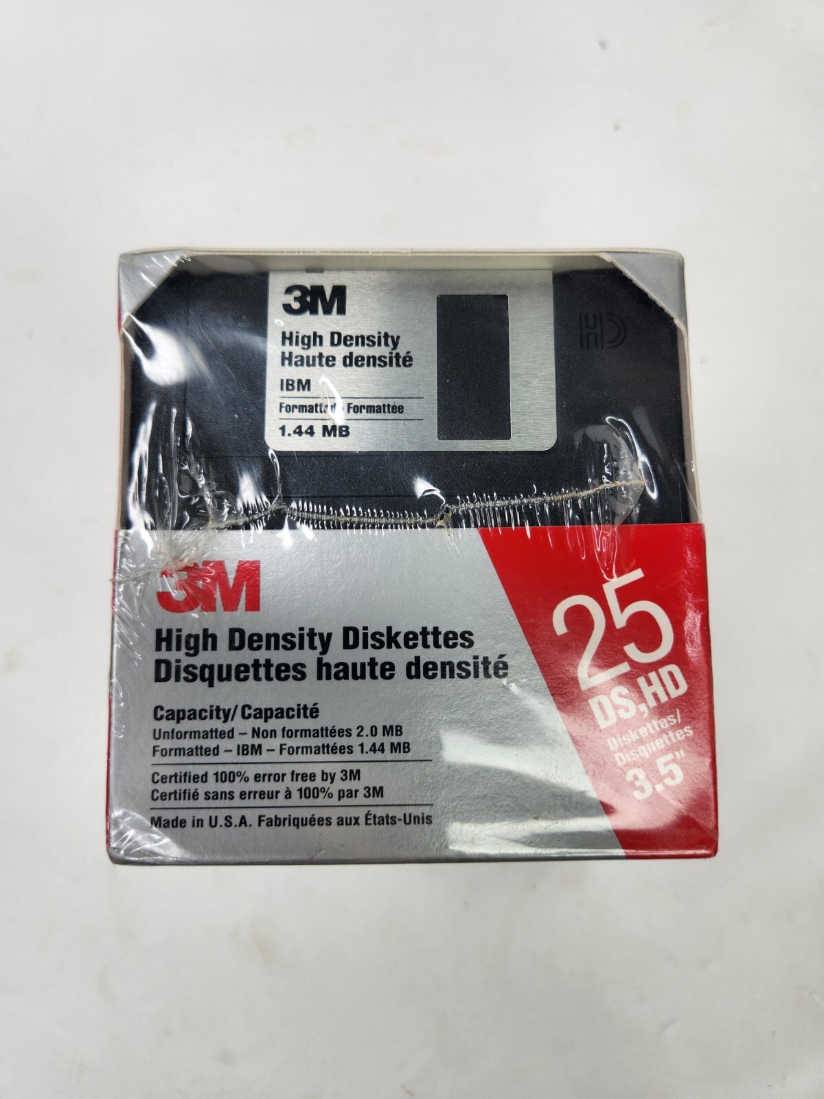 3M High Density IBM Formatted Diskettes 3.5” 25 Pack DS HD Floppy Discs New