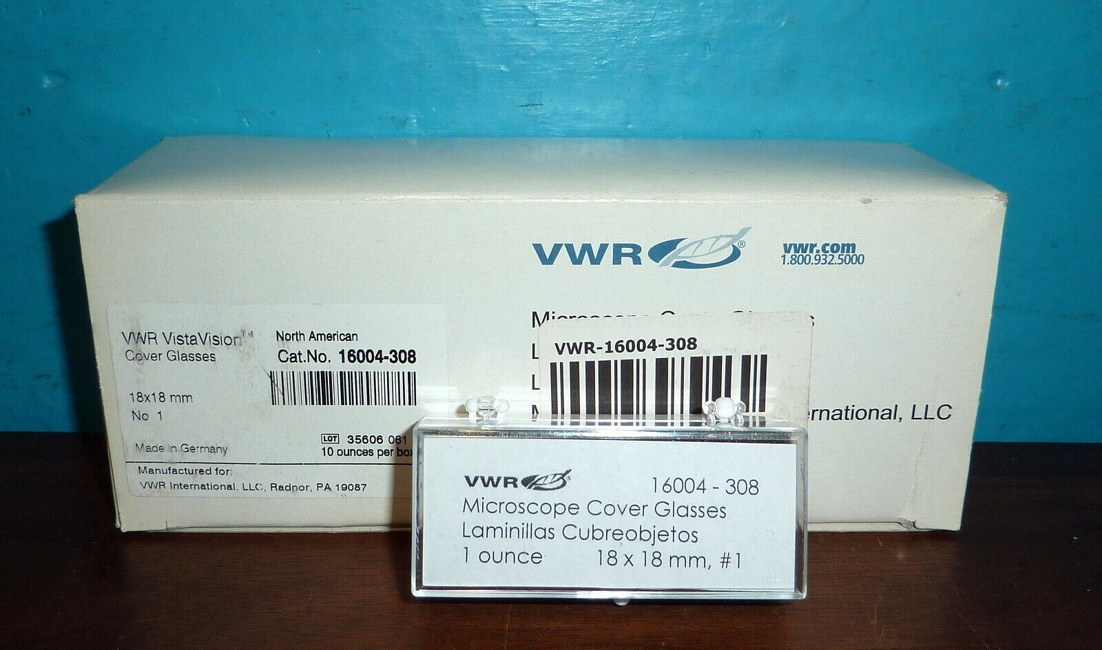 VWR Vista Vision 16004-308 Cover Glasses 18x18mm 10oz Box New