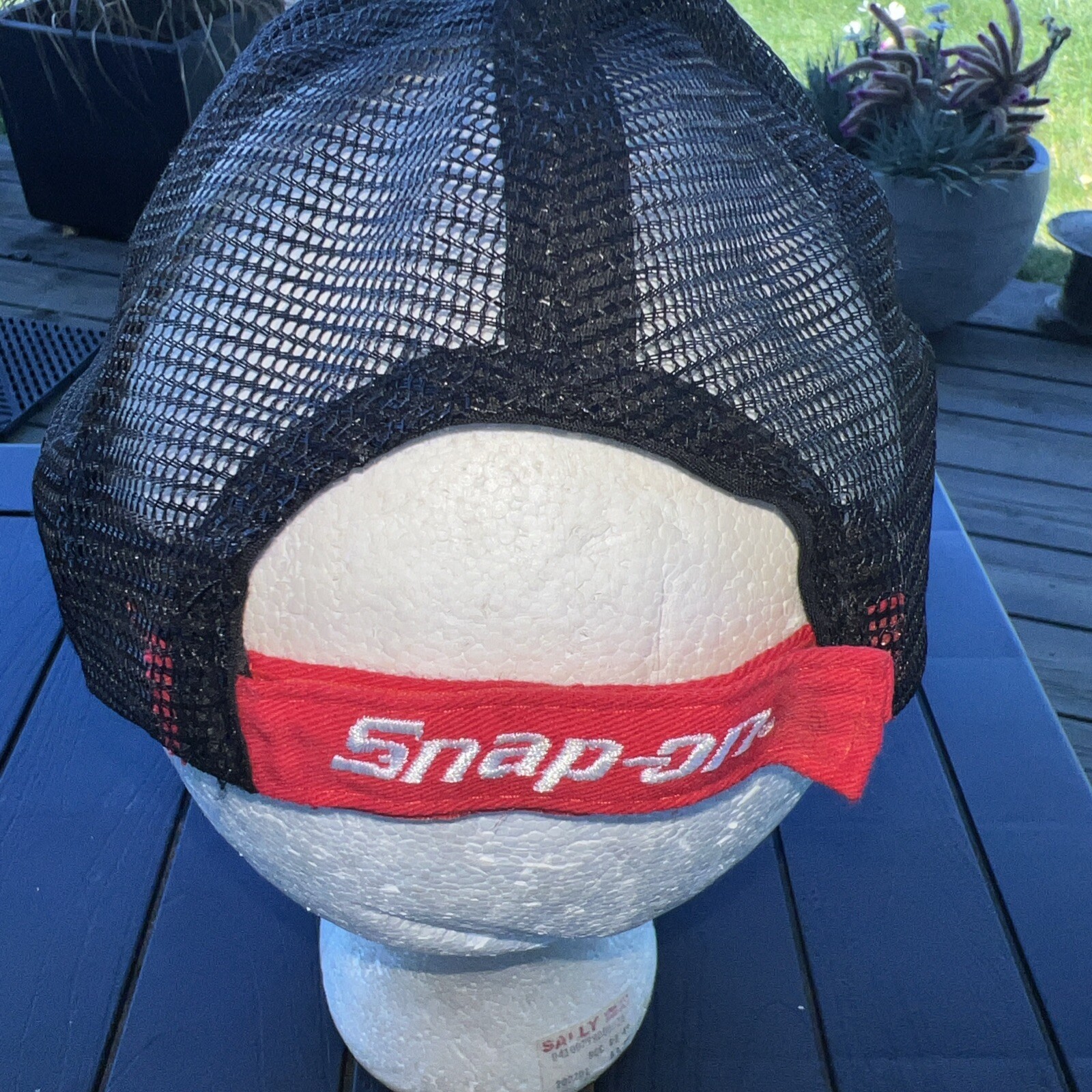 Snap on Tools Rock & Roll Cab Express Red Black Trucker Hat Cap Unique Topstitch