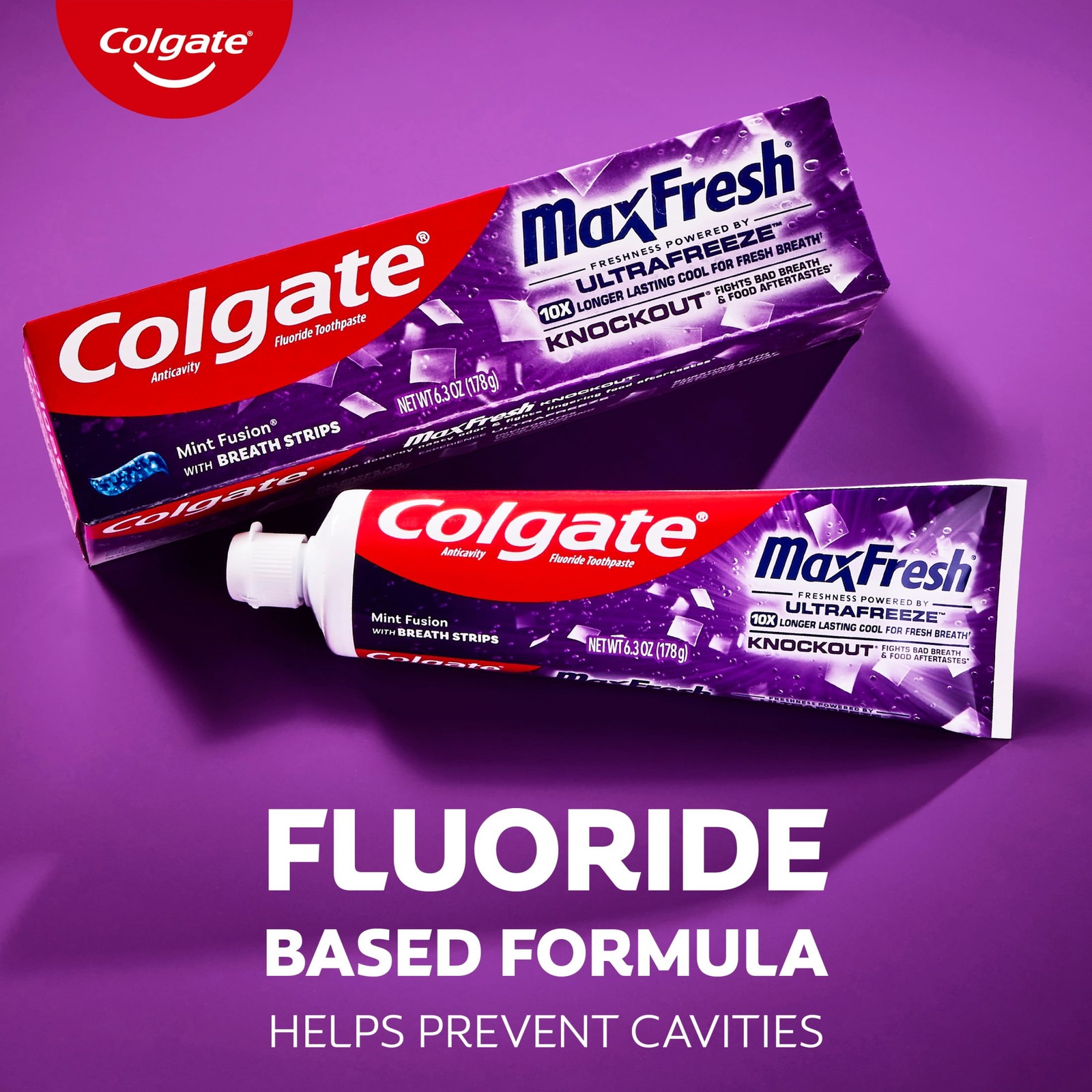Colgate MaxFresh Knockout Mint Toothpaste, 3 Pack, 6.3 oz,NEW PRODUCT EXPLOSION