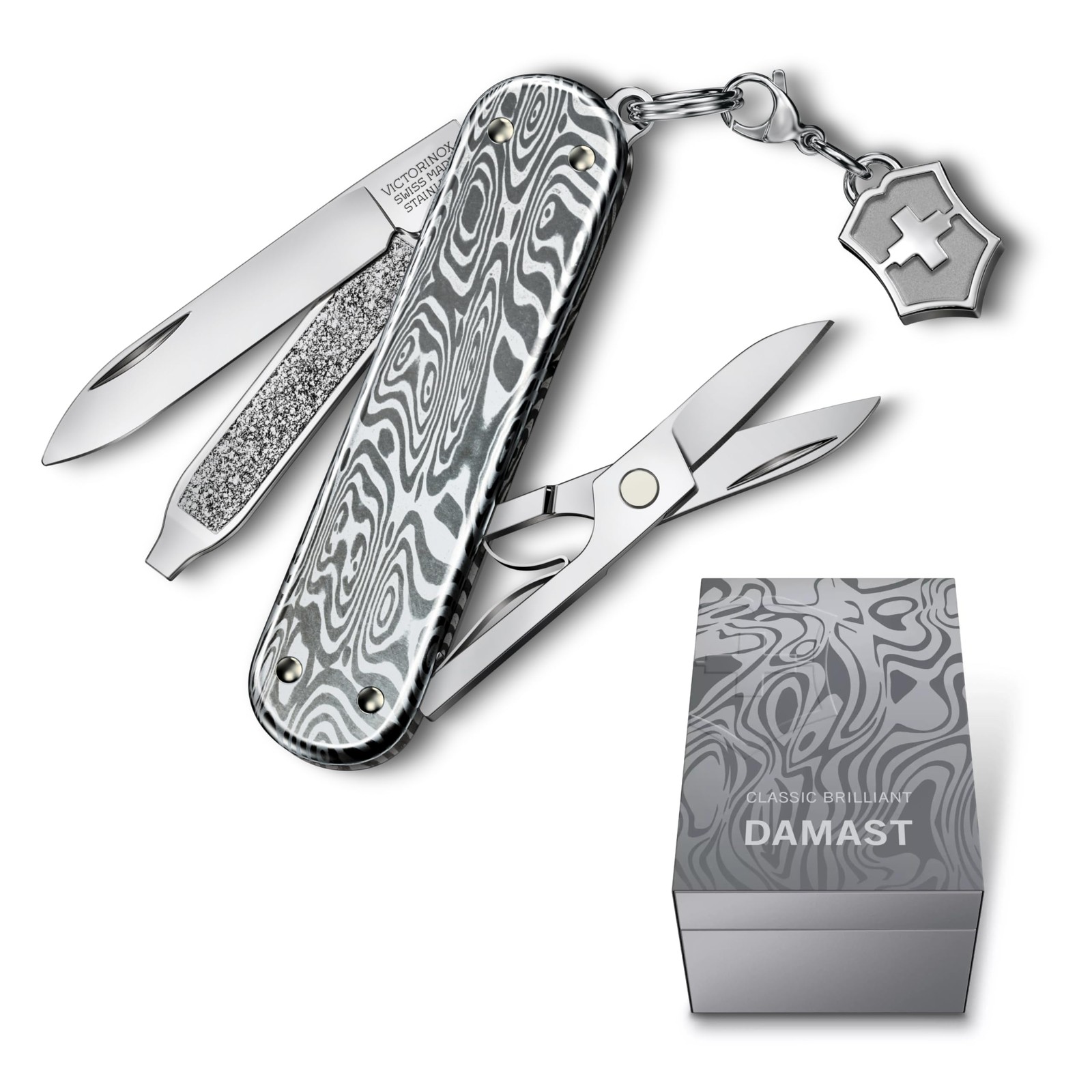 VICTORINOX Classic SD Brilliant Damast Swiss Army Knife 0.6221 5-Function Gift