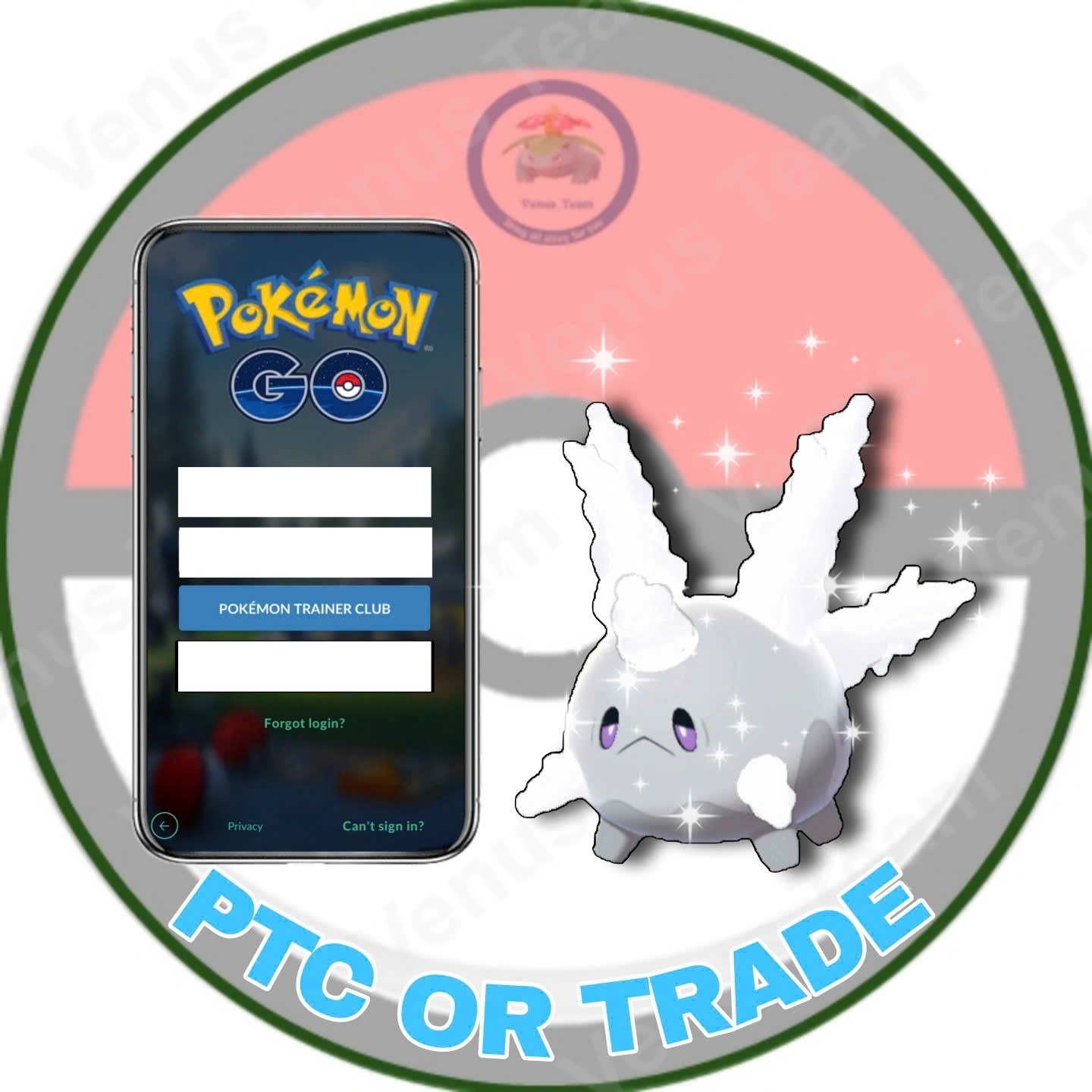Pokémon Go ✨ Shiny Galarian Corsola ✨ PTC 80K OR 1Mil Dust