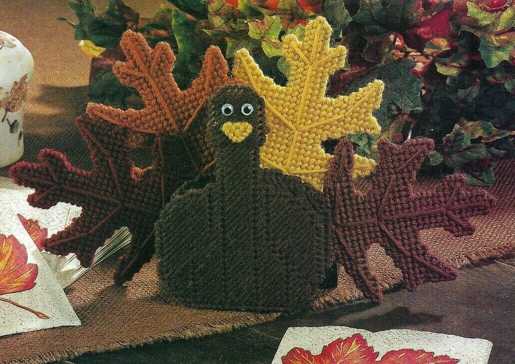 TURKEY NAPKIN HOLDER THANKSGIVING DECOR PLASTIC CANVAS PATTERN INSTRUCTIONS