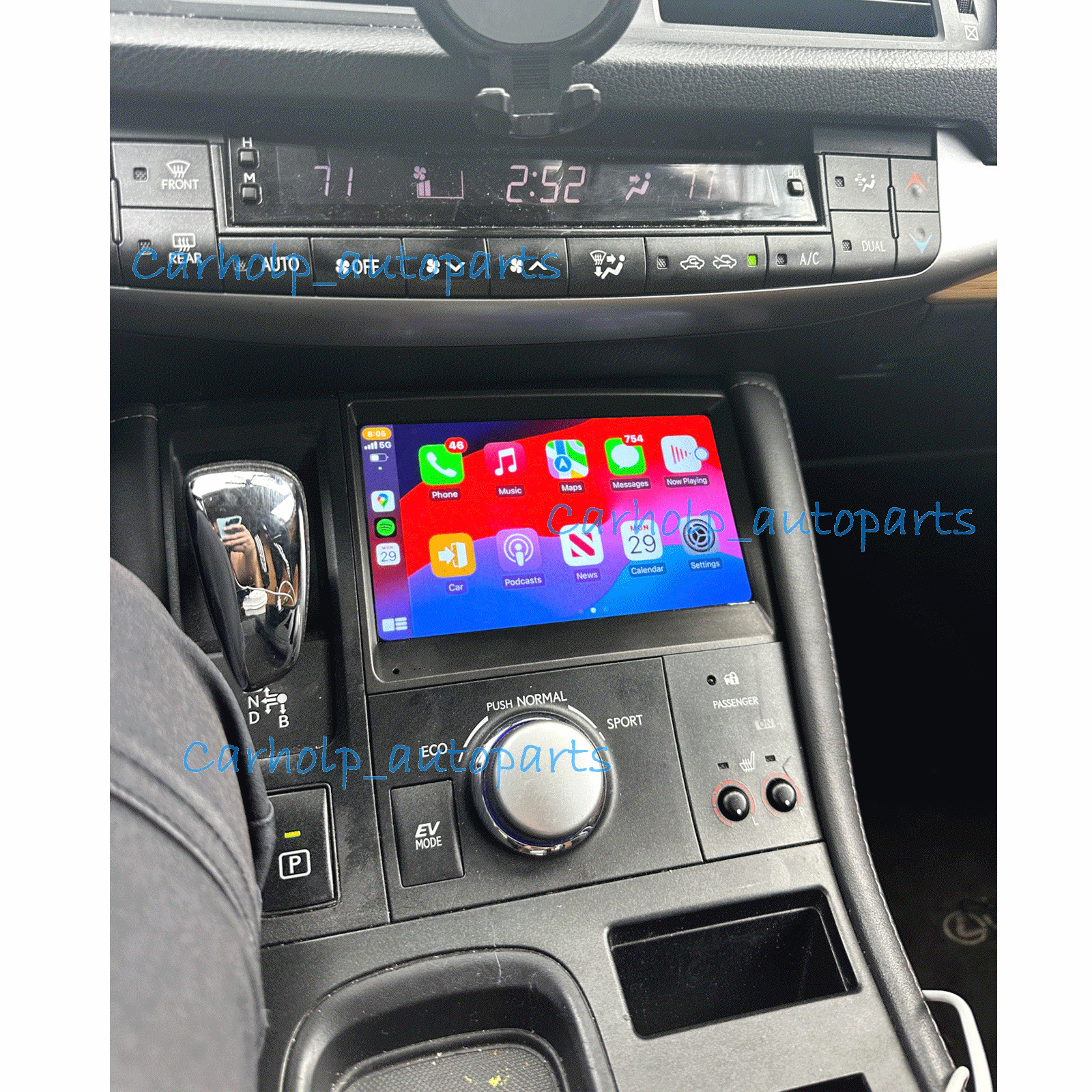 32G Android 15 Apple Carplay GPS Navi Stereo Radio BT For 2011-2018 Lexus CT200H