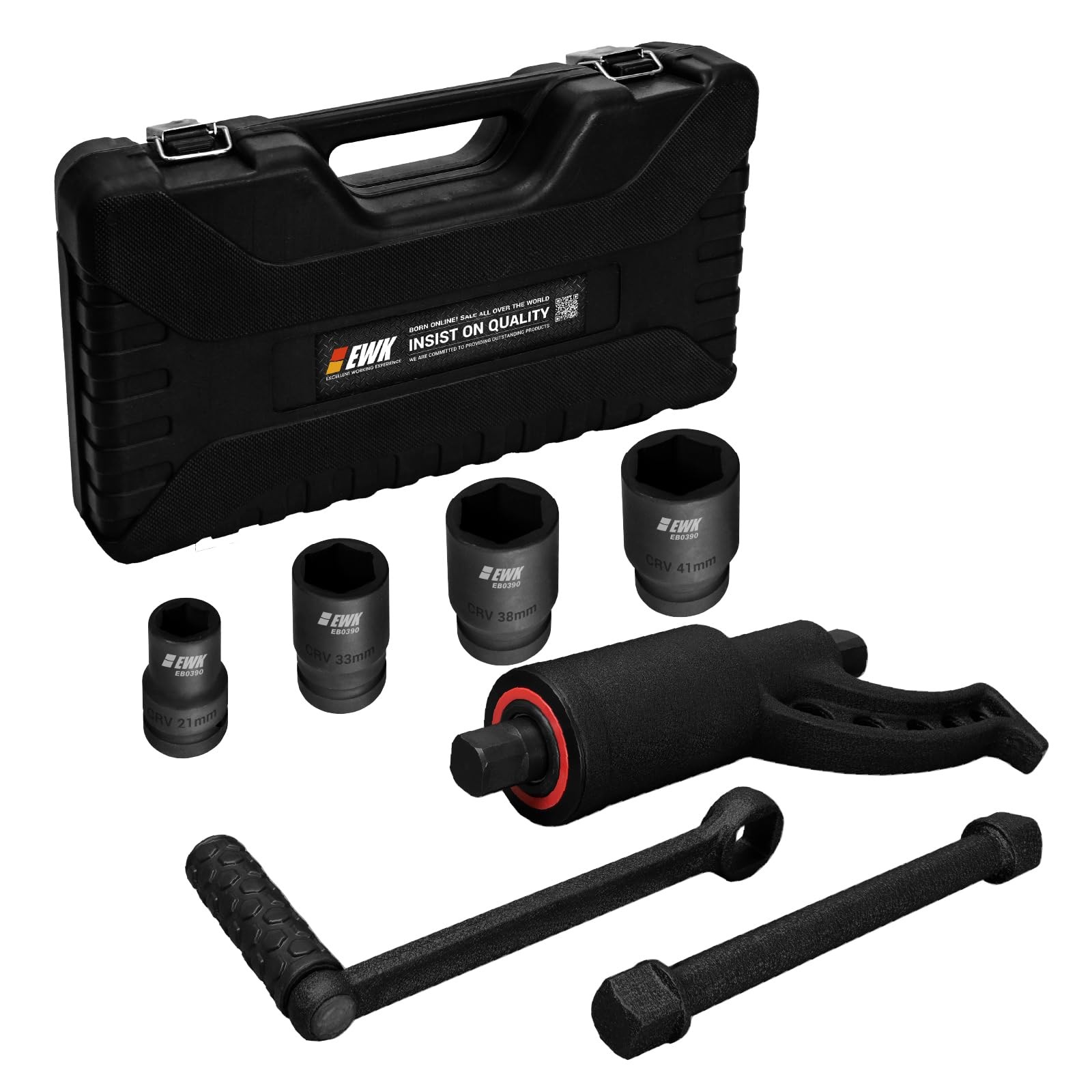 7Piece 1" Drive Torque Multiplier Wrench Set, HeavyDuty Lug Nut Remover with ...