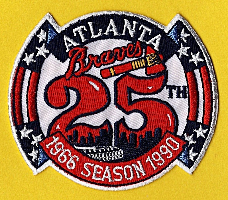 1990 ATLANTA BRAVES 25th ANNIVERSARY EMBROIDERED MLB Baseball AUTHENTIC PATCH