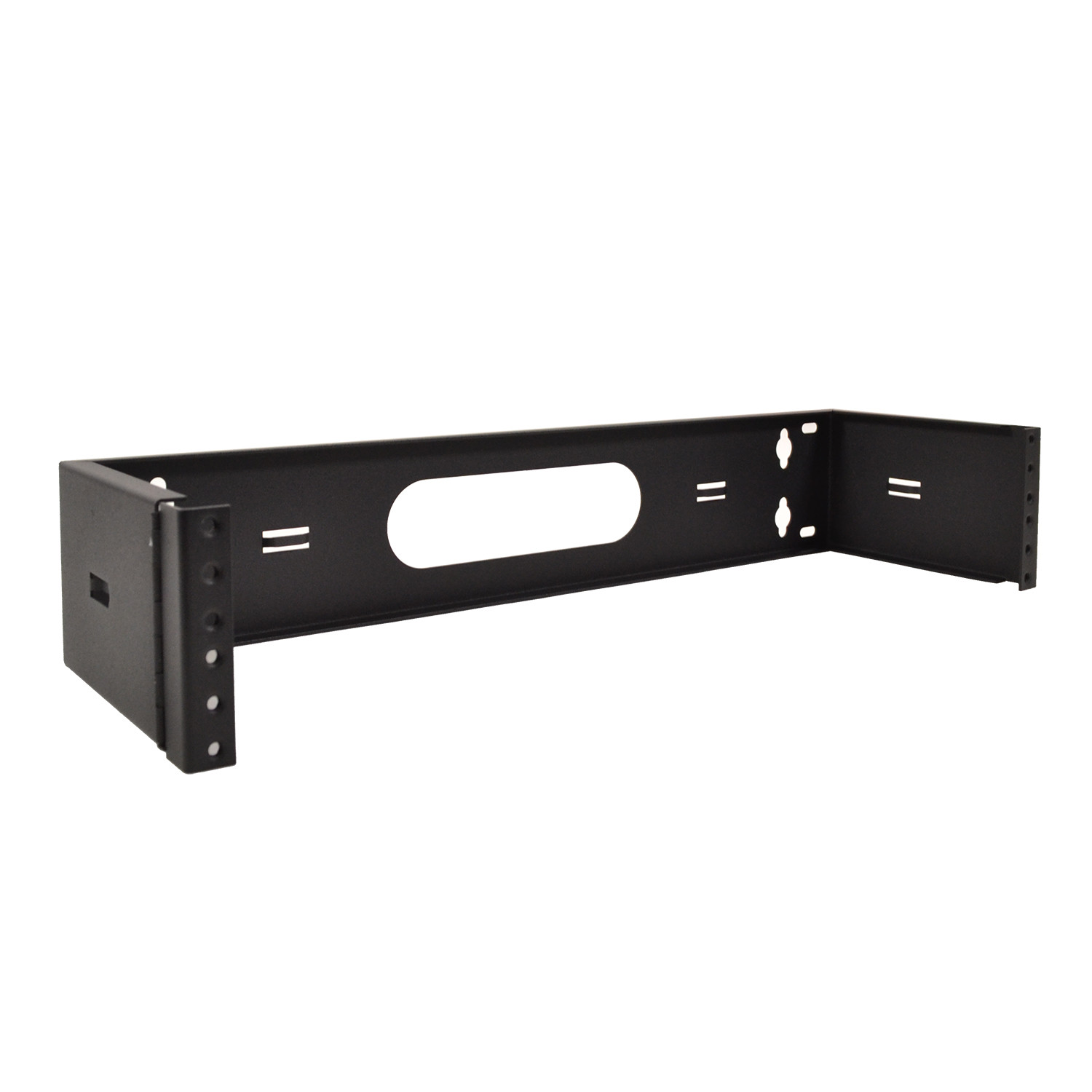 19" Two Space 2U Steel Wall Mount Hinged Swing Out Patch Panel Bracket 6" Deep