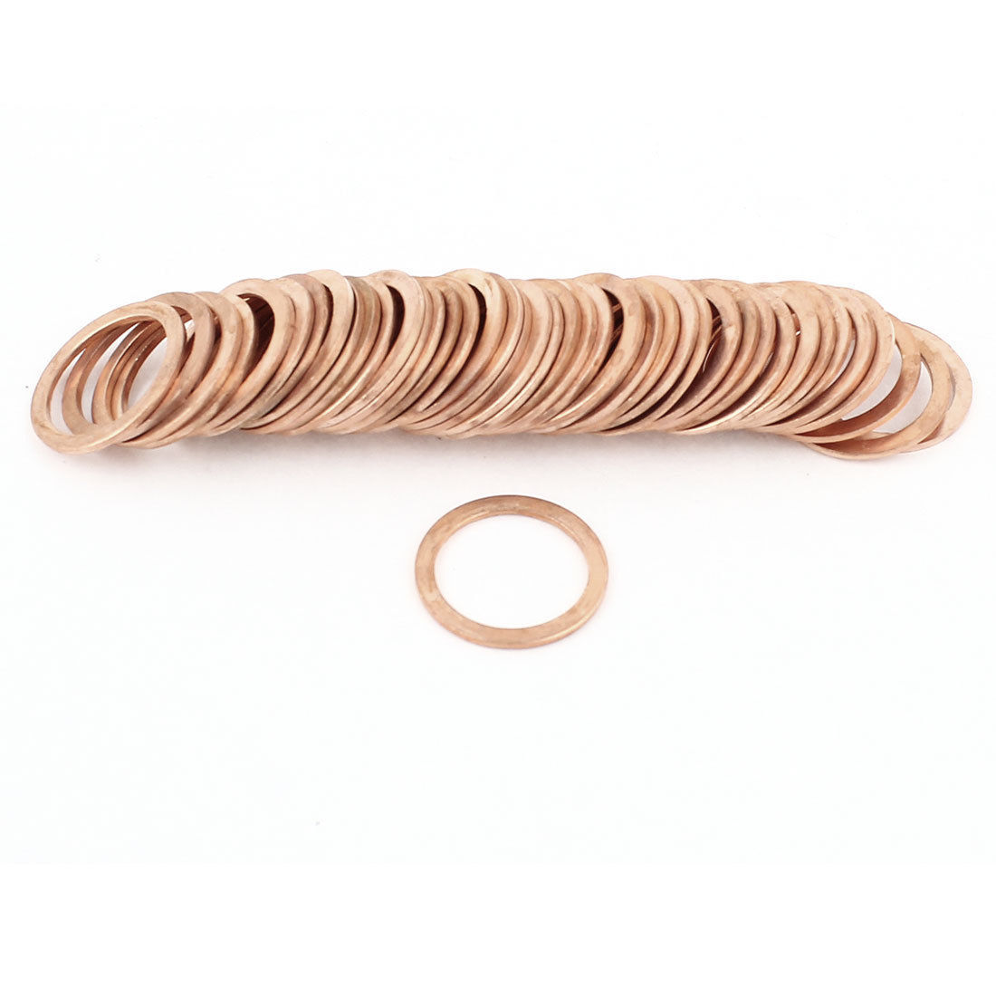 50Pcs 21x27x1.5mm Copper Crush Washer Flat Seal Ring Gasket Fitting