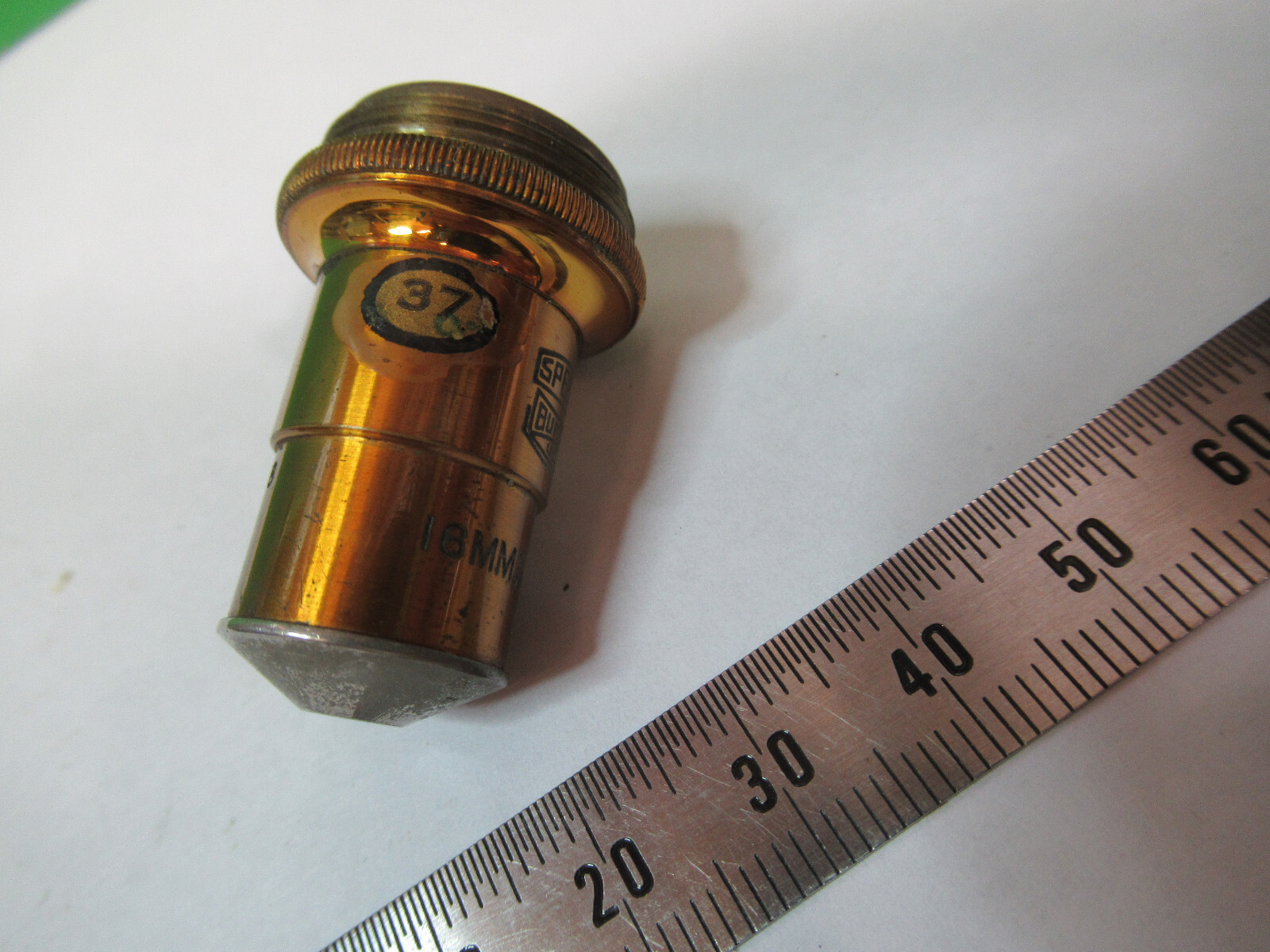 ANTIQUE BRASS SPENCER 10X LENS OBJECTIVE MICROSCOPE PART AS PICTURED &R2-A-20