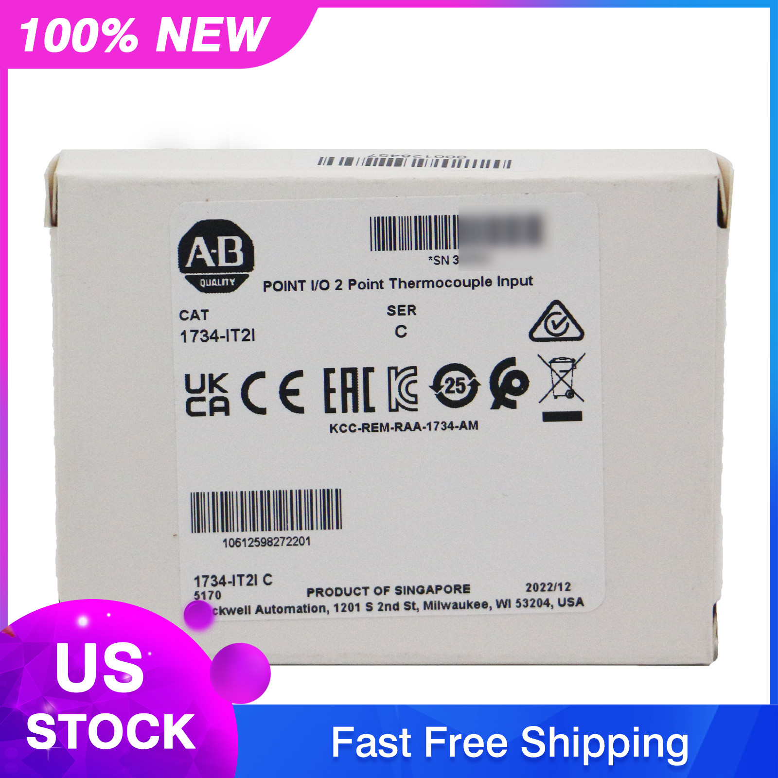 New Allen-Bradley 1734-IT2I SER C POINT I/O 2 Point Input Module