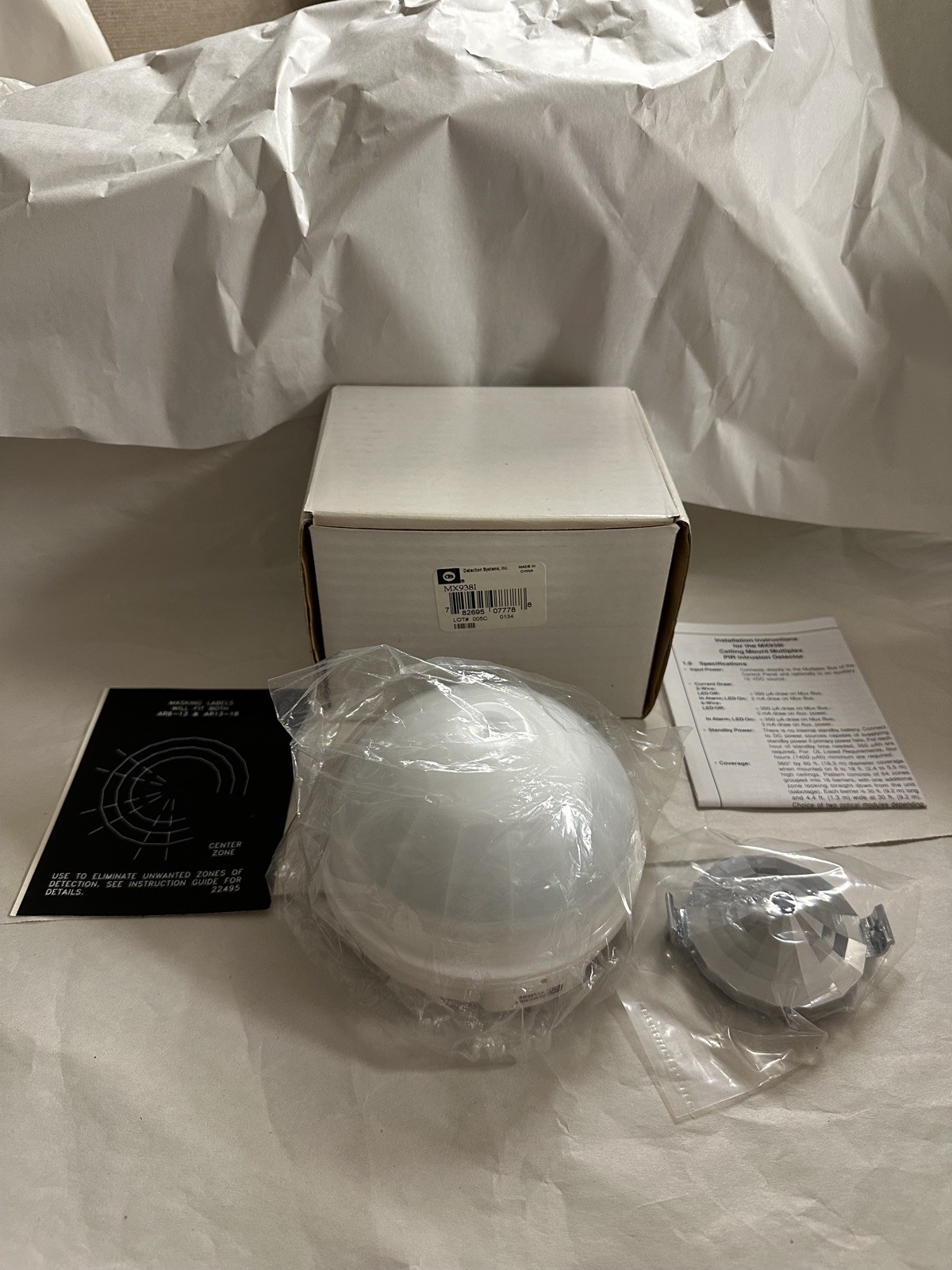NEW MX938i Ceiling Mount Multiplex PIR Intrusion Detector (no screws included)