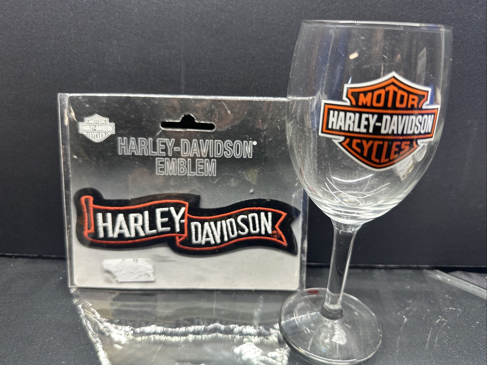 NEW Harley Davidson Logo Sew On Patch Harley Davidson Cycles Wine Glass