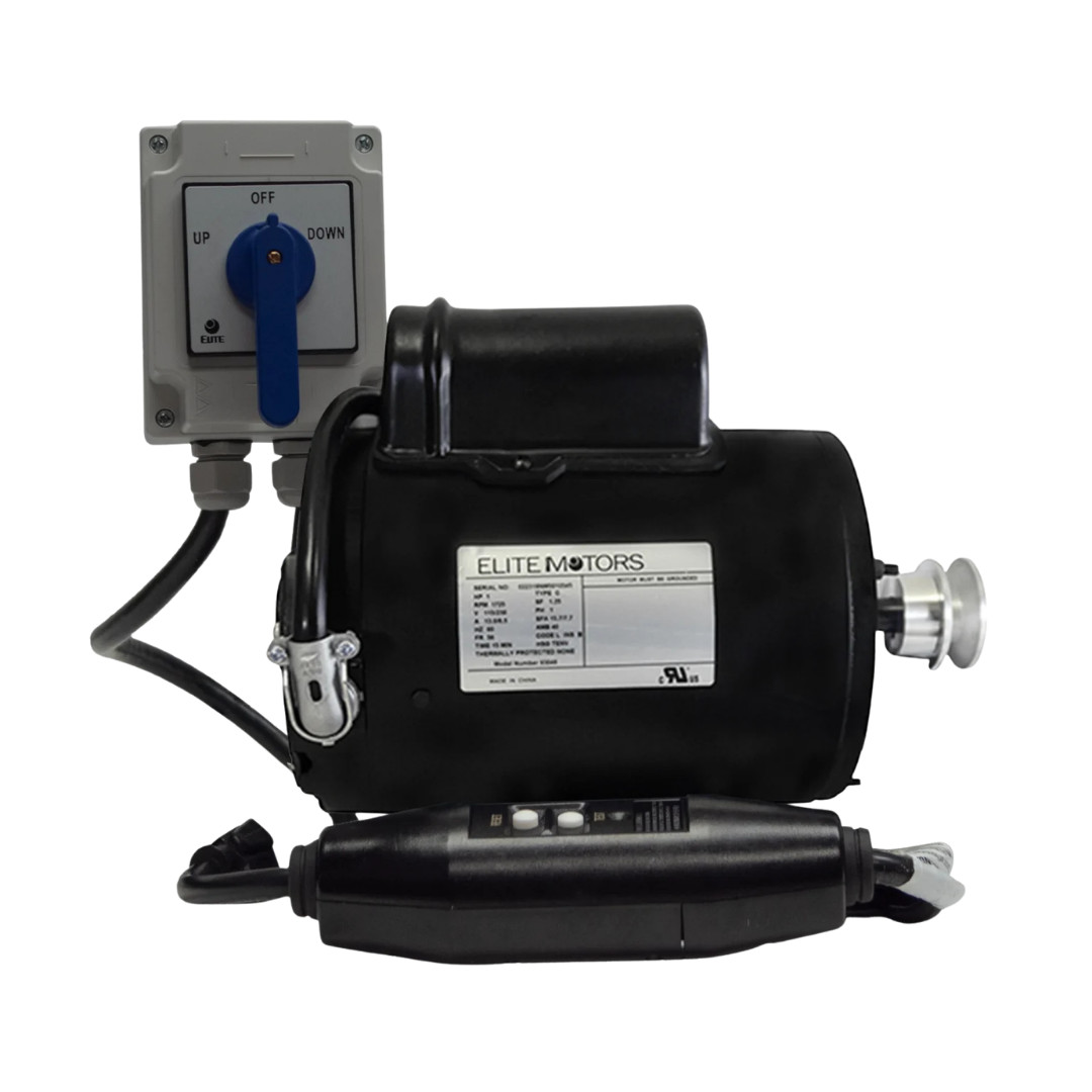 1.5 HP Elite TENV Wired Boat Lift Motor with Base
