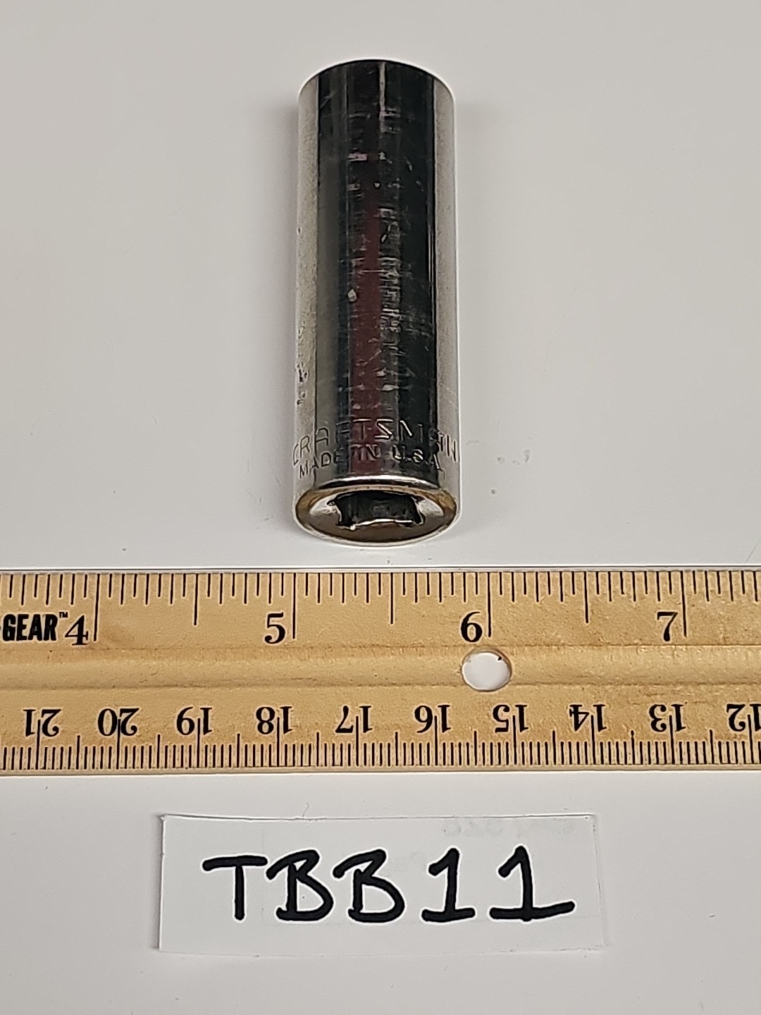 Craftsman 43314 7/16" Deep Socket 3/8" Drive 12 Point Inverted -G- USA 🇺🇸
