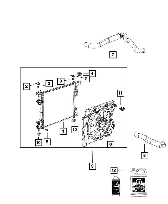Genuine Mopar Radiator Bracket 4678000AA