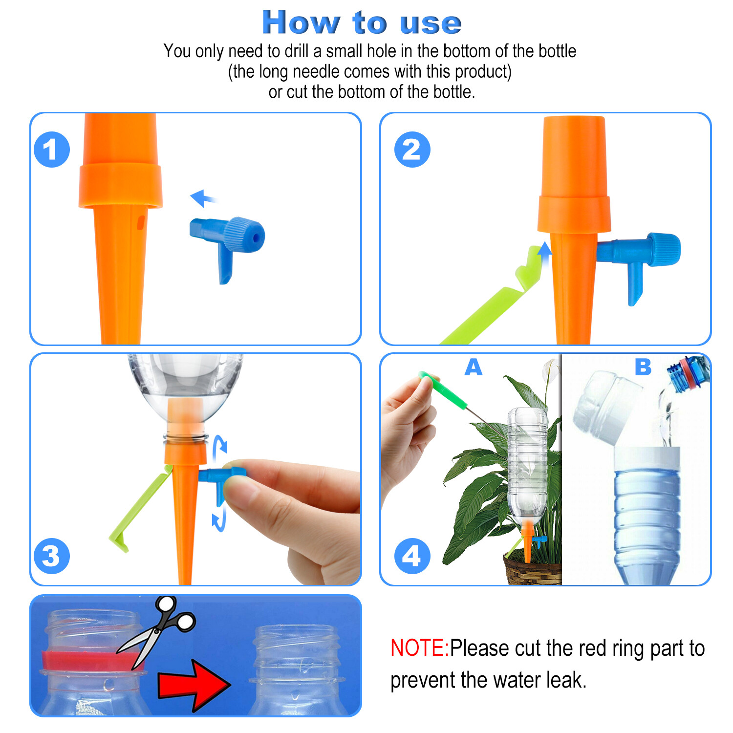 12PCS Garden Tools Automatic Self Watering System Plant Water Drip Irrigation