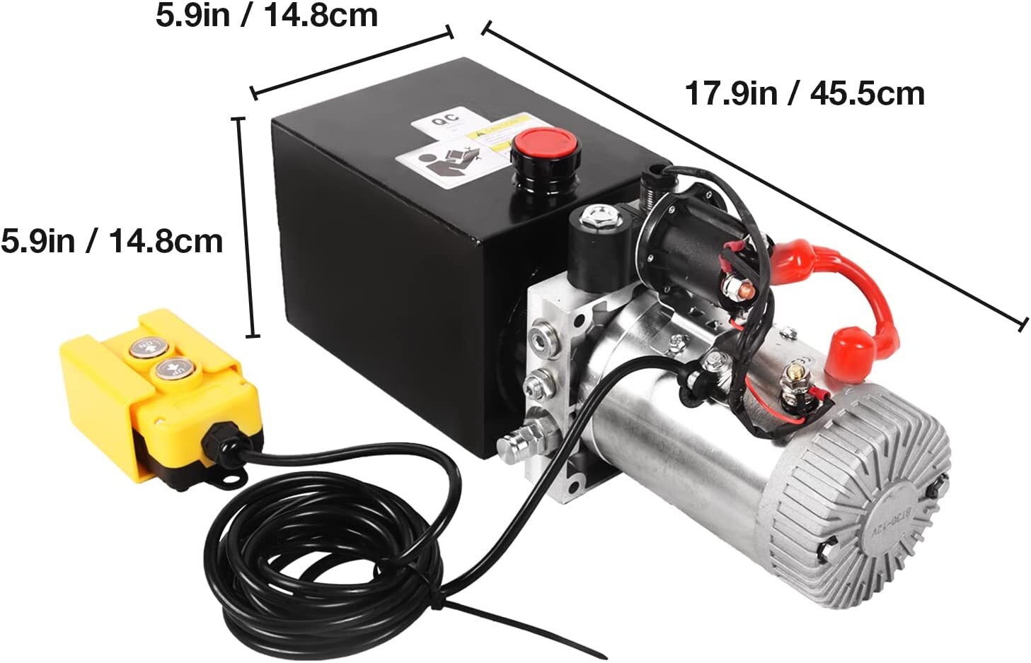 Single Acting Hydraulic Pump 12V 4 Quart 3200 PSI Power Pack Dump Trailer