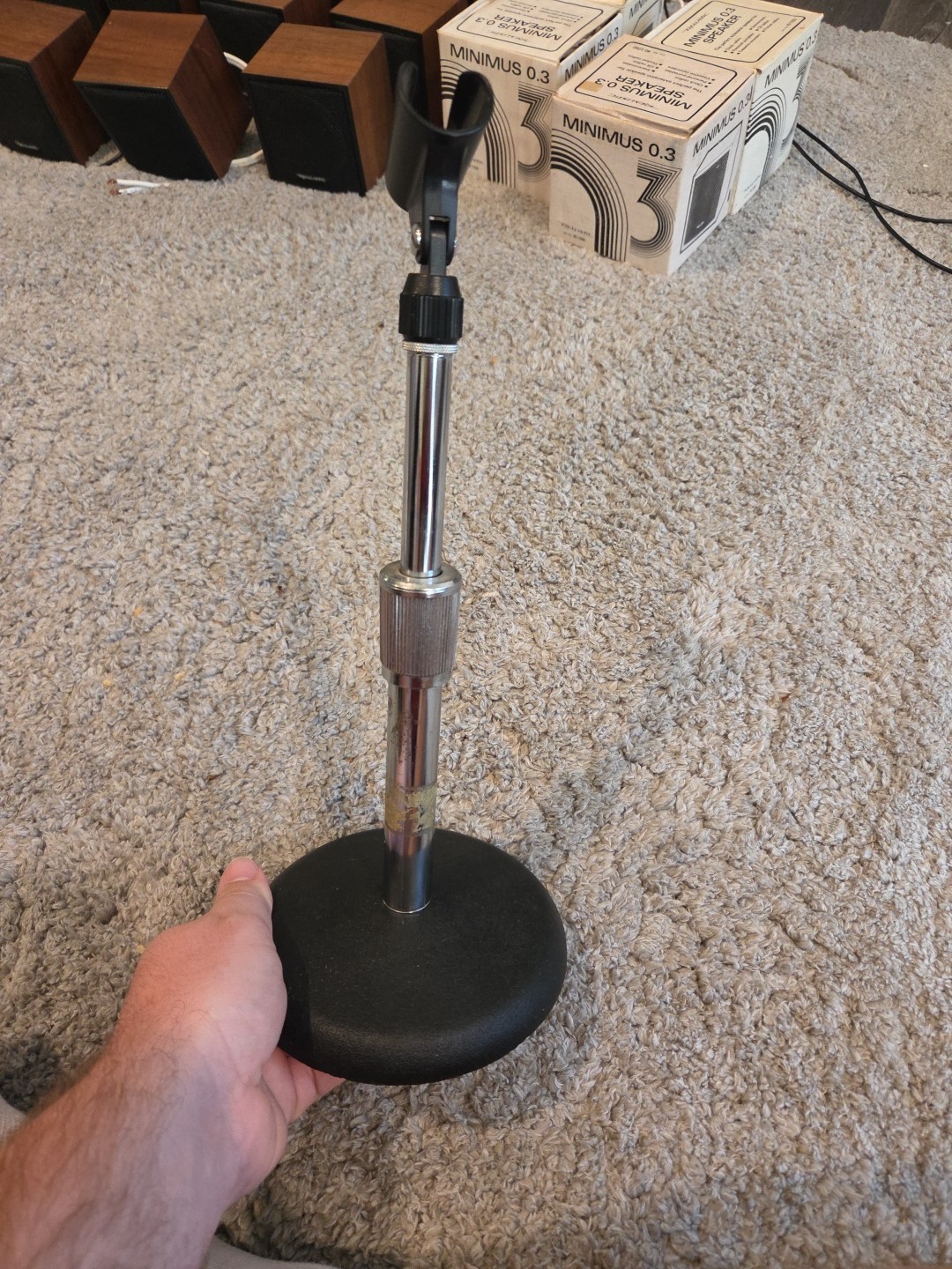 CAST IRON TABLETOP MIC STAND LOT