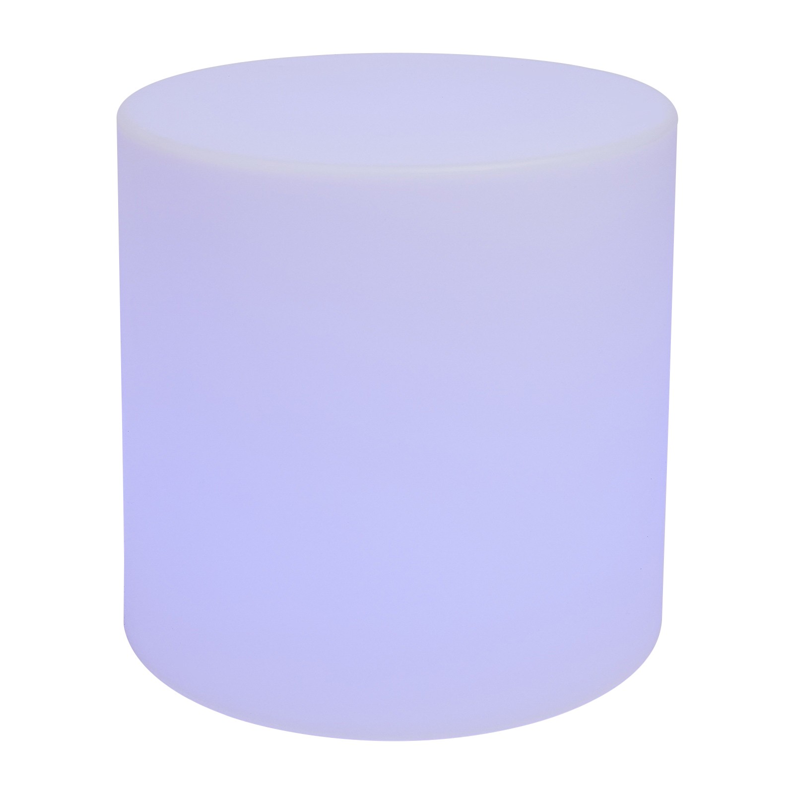 16-Inch LED Cylinder Stool, Rechargeable Glowing Chair W/Remote, Dimmable Stool