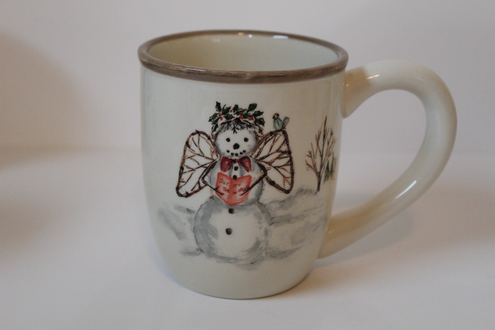 American Atelier Snowman Angel 16 oz Ceramic Coffee Mug
