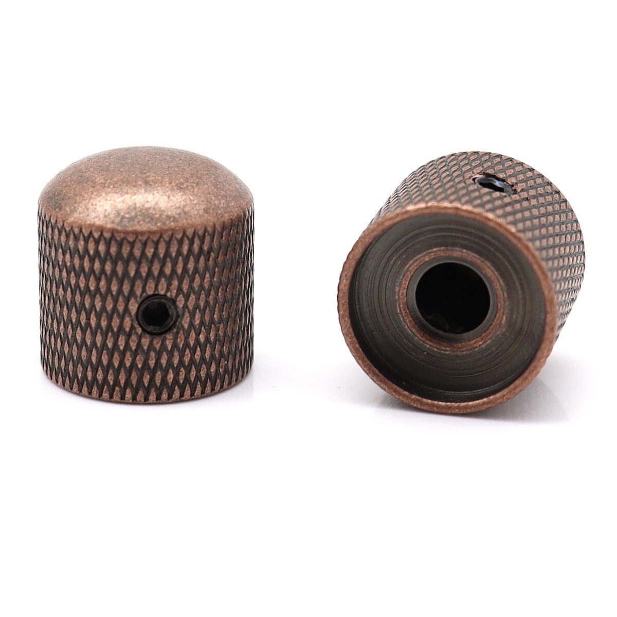 4Pcs Metal Red Copper Guitar Knobs Bass Knobs 6mm Diameter Potentiometer Cap